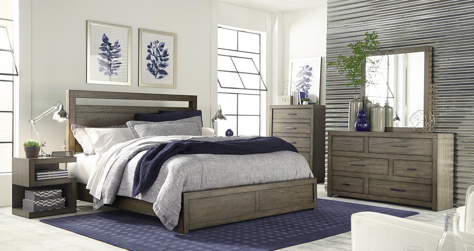 Aspenhome Modern Loft California King Panel Bed in Greystone - Image 2
