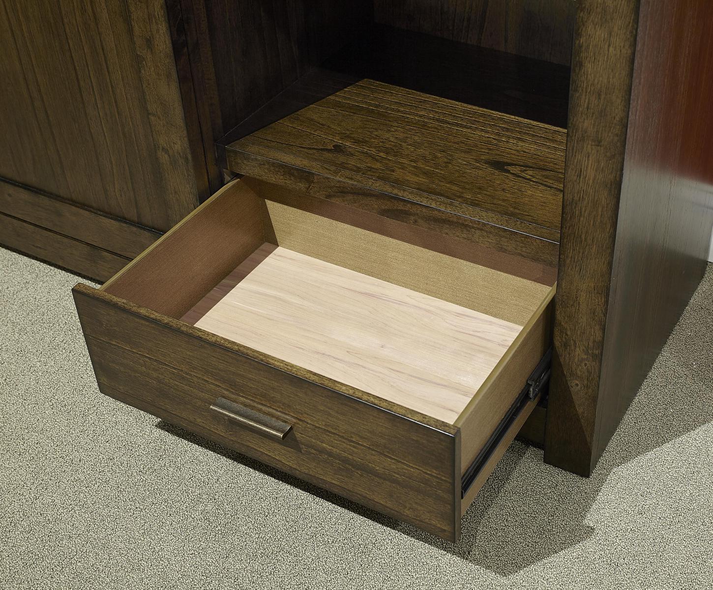 Aspenhome Modern Loft Sliding Door Chest in Brownstone - Image 4