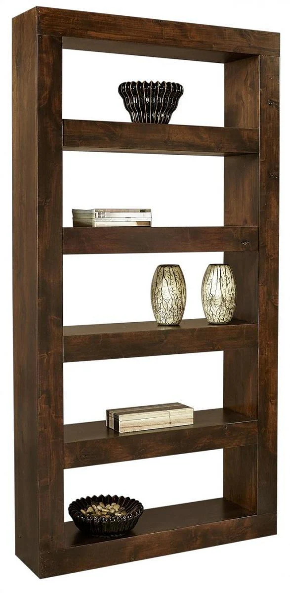 Aspenhome Nova Alder 94" Open Display Case in Tobacco