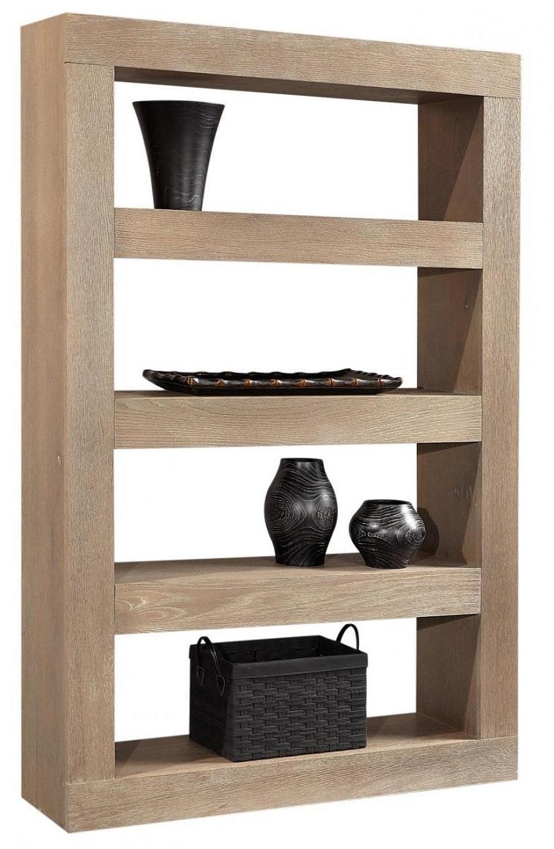 Aspenhome Nova Oak 73" Open Display Case in English Taupe