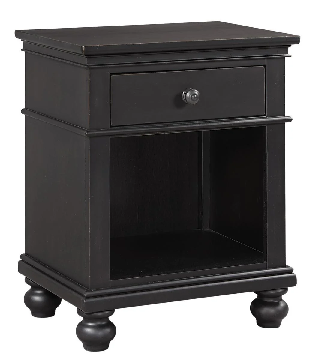 Aspenhome Oxford 1 Drawer Nightstand in Black