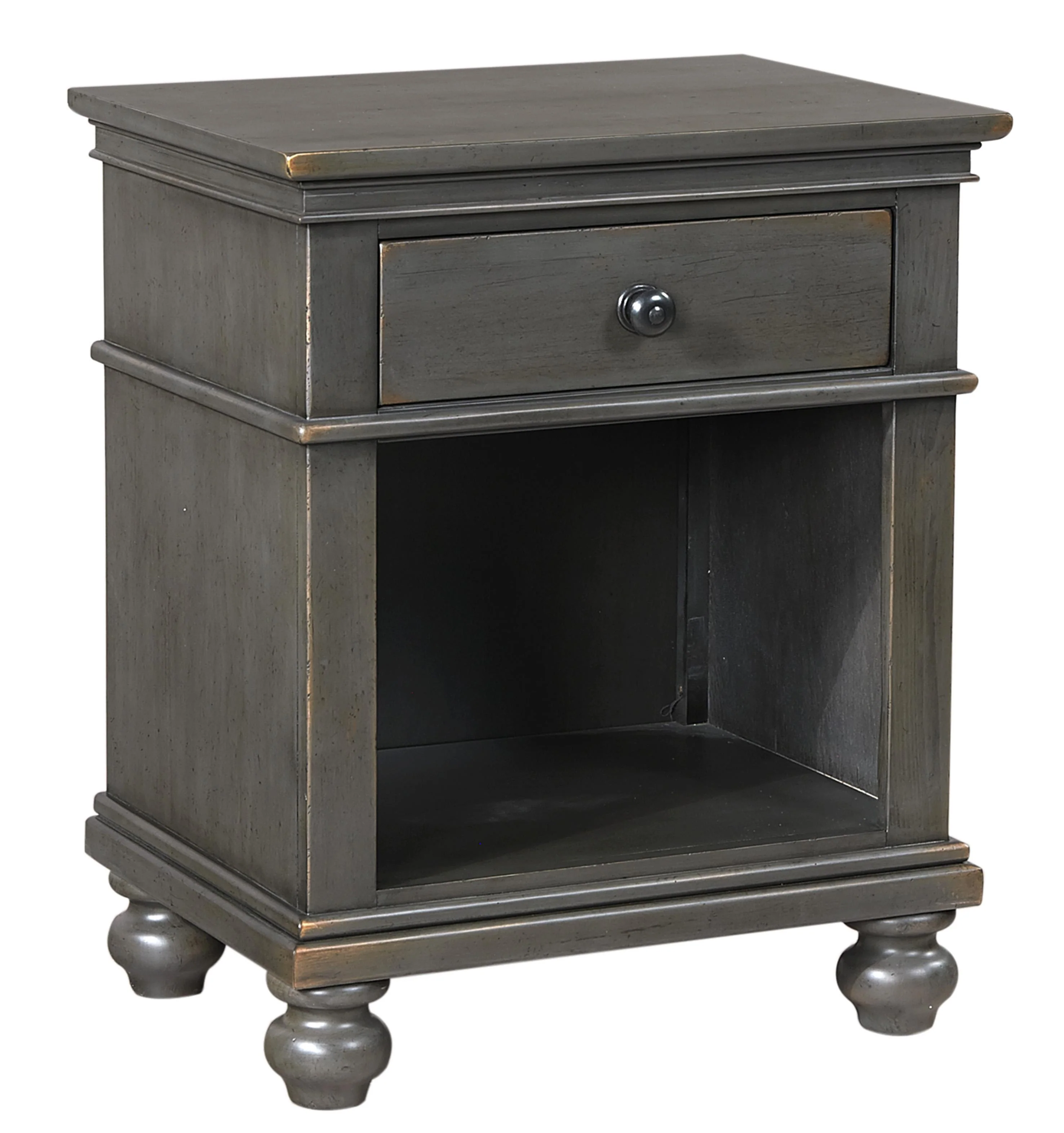 Aspenhome Oxford 1 Drawer Nightstand in Peppercorn