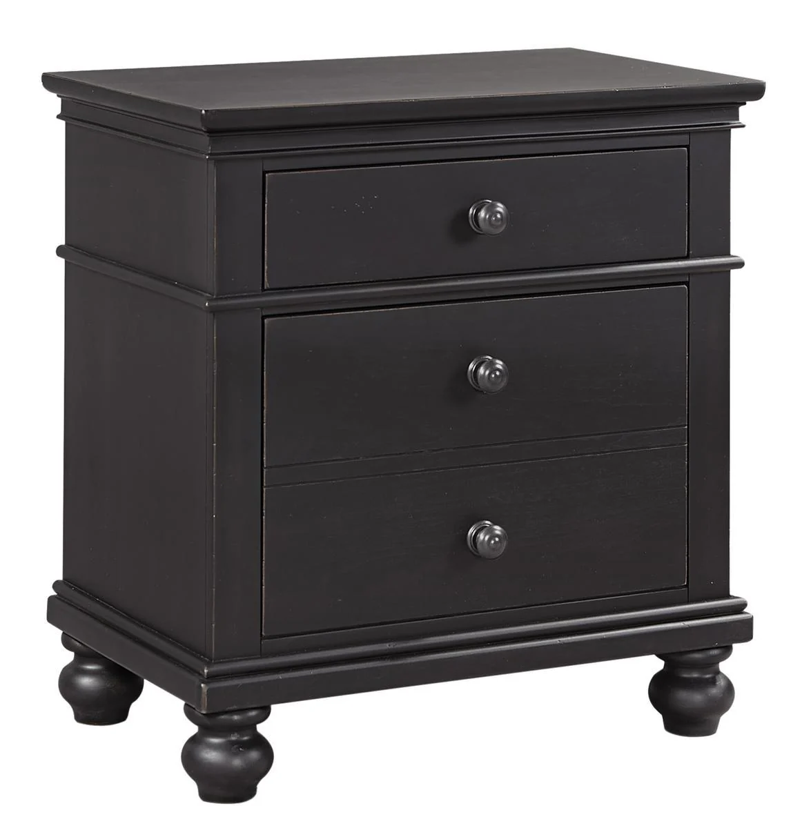 Aspenhome Oxford 2 Drawer Nightstand in Black