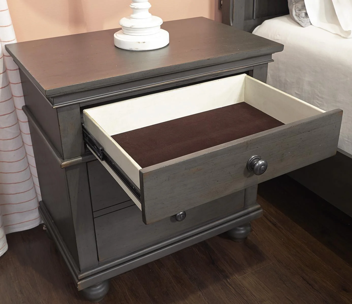 Aspenhome Oxford 2 Drawer Nightstand in Peppercorn - Image 2