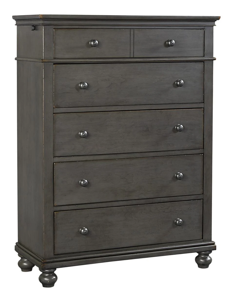 Aspenhome Oxford 5 Drawer Chest in Peppercorn