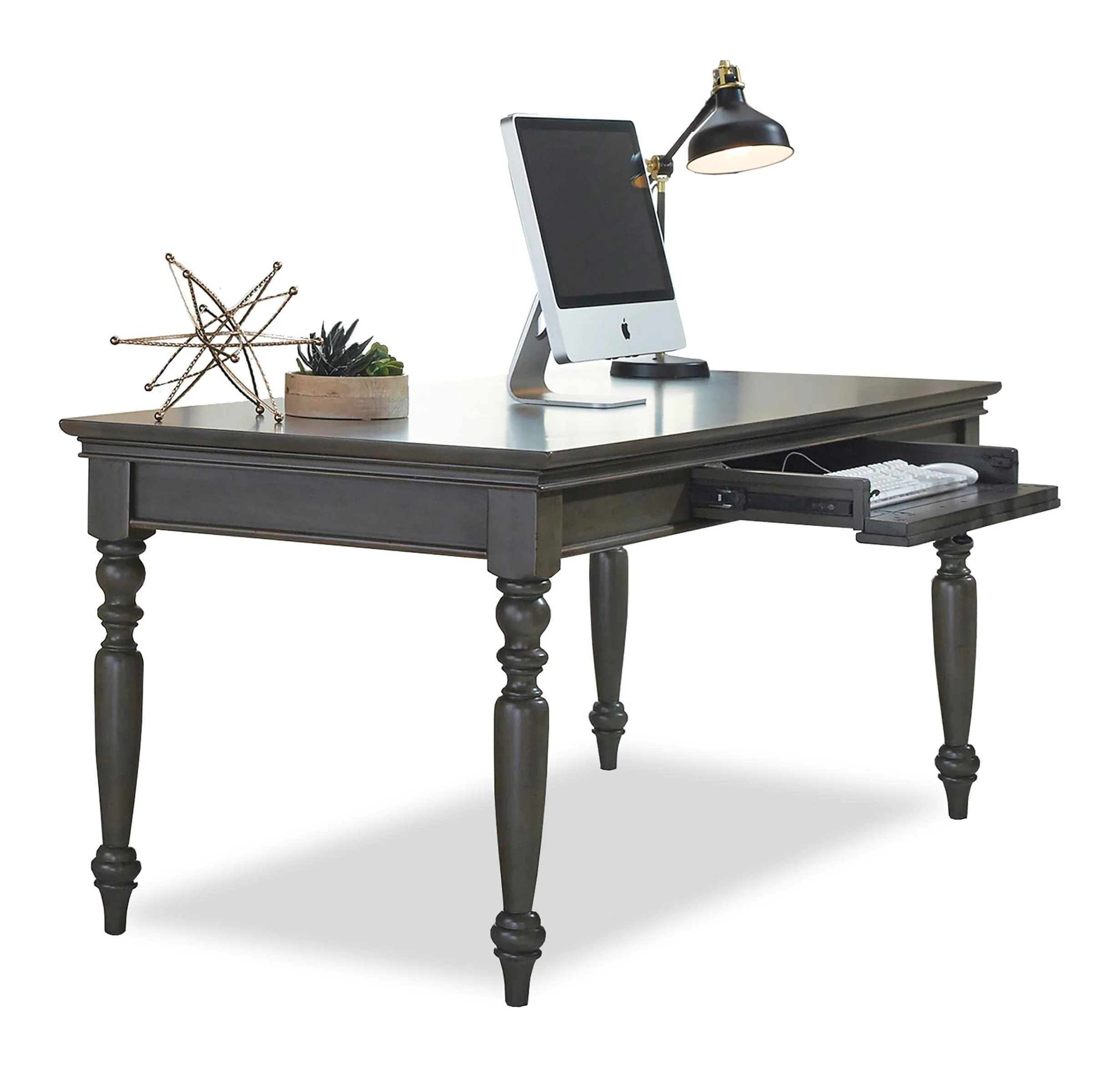 Aspenhome Oxford 72" Writing Desk in Peppercorn
