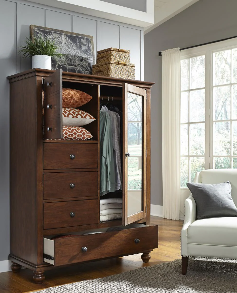 Aspenhome Oxford Chiffarobe in Whiskey Brown