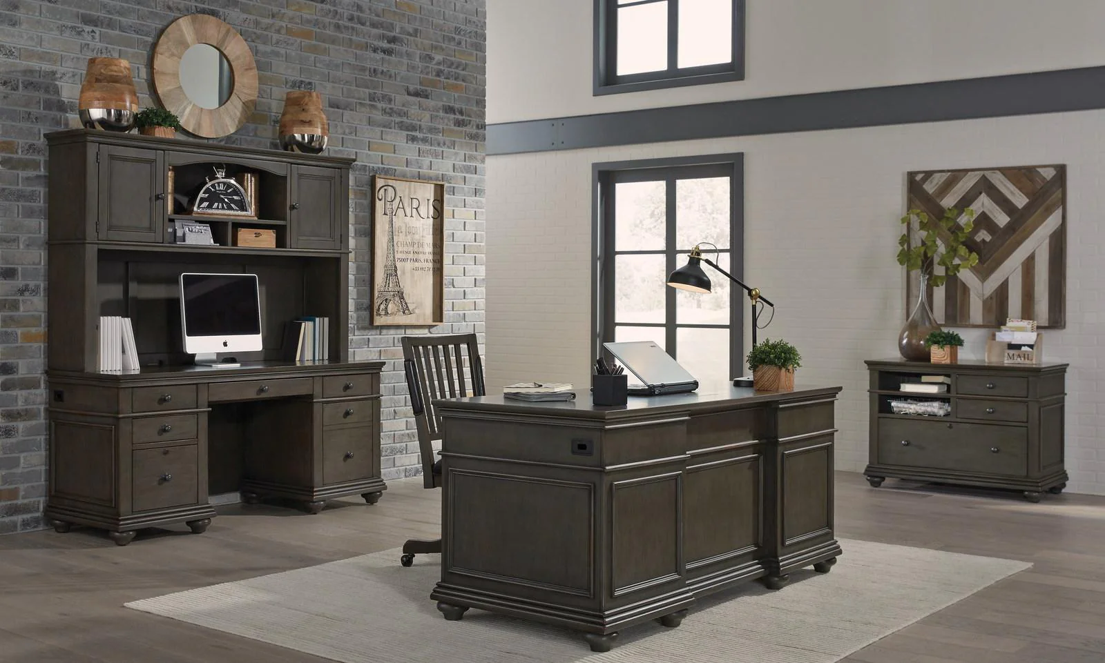 Aspenhome Oxford Office Chair in Peppercorn - Image 3