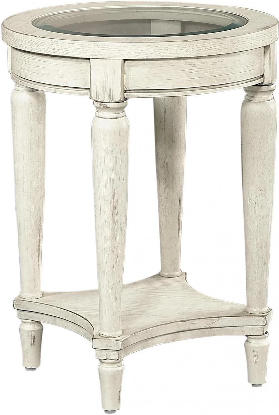 Aspenhome Radius Round Chairside Table in White