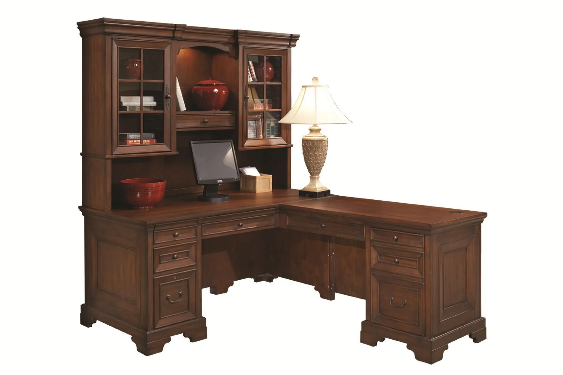 Aspenhome Richmond 48" Return Desk in Charleston Brown - Image 3
