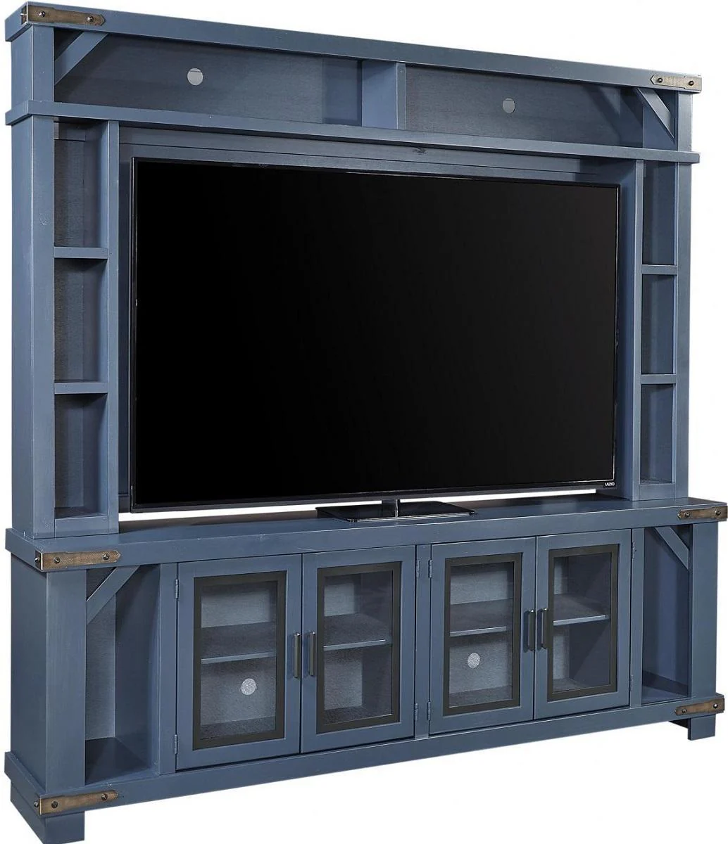 Aspenhome Sawyer 98"Console and Hutch in Malta Blue - Image 2