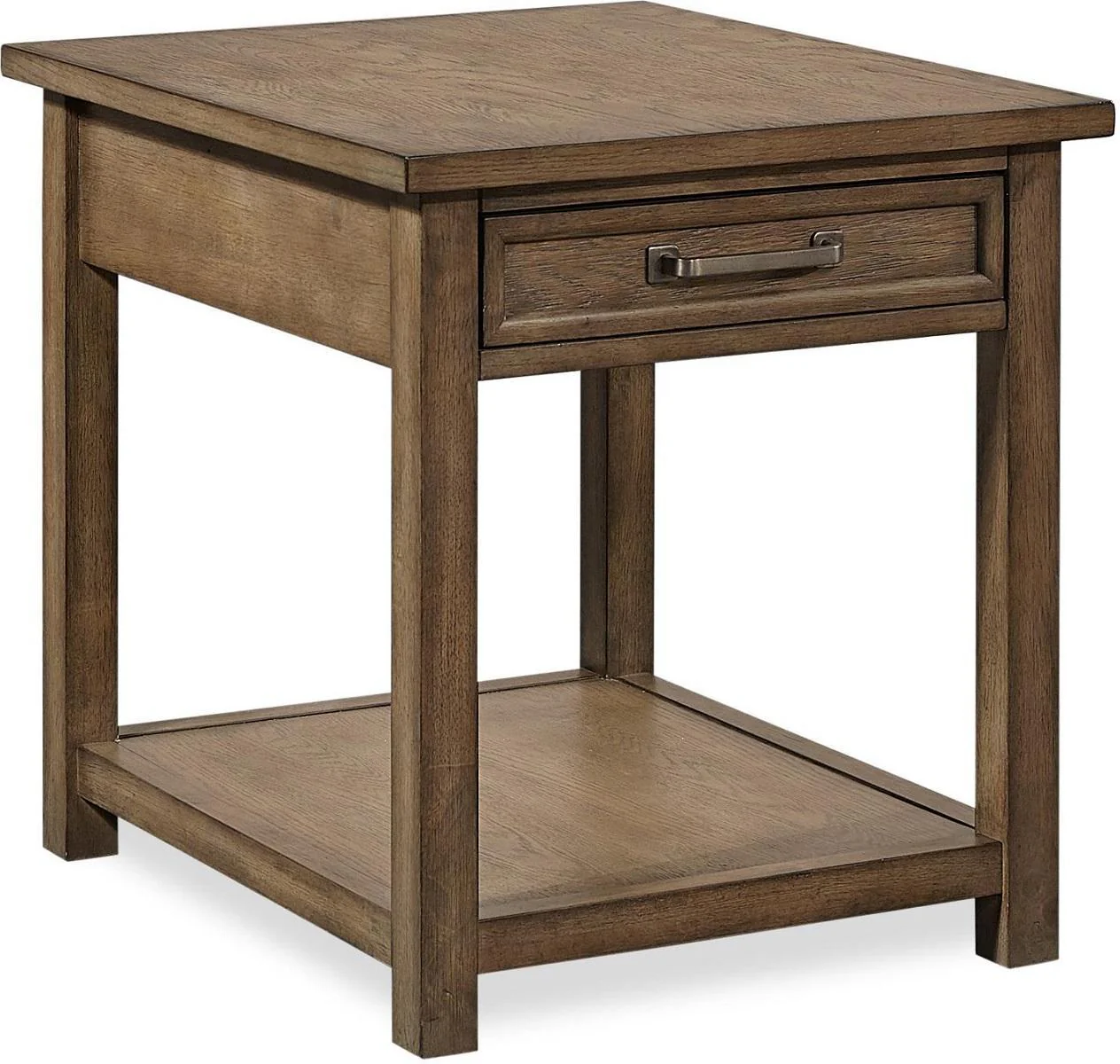 Aspenhome Terrace Point 1 Drawer End Table in Tawny