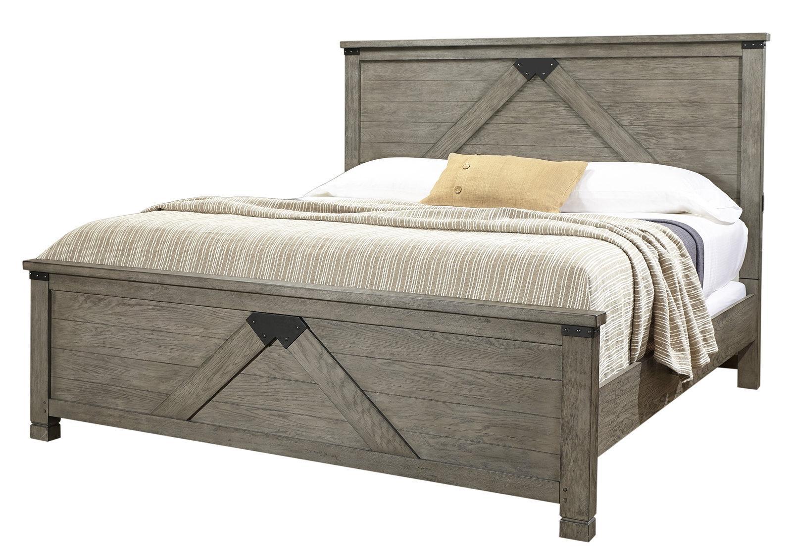 Aspenhome Tucker California King Panel Bed in Stone