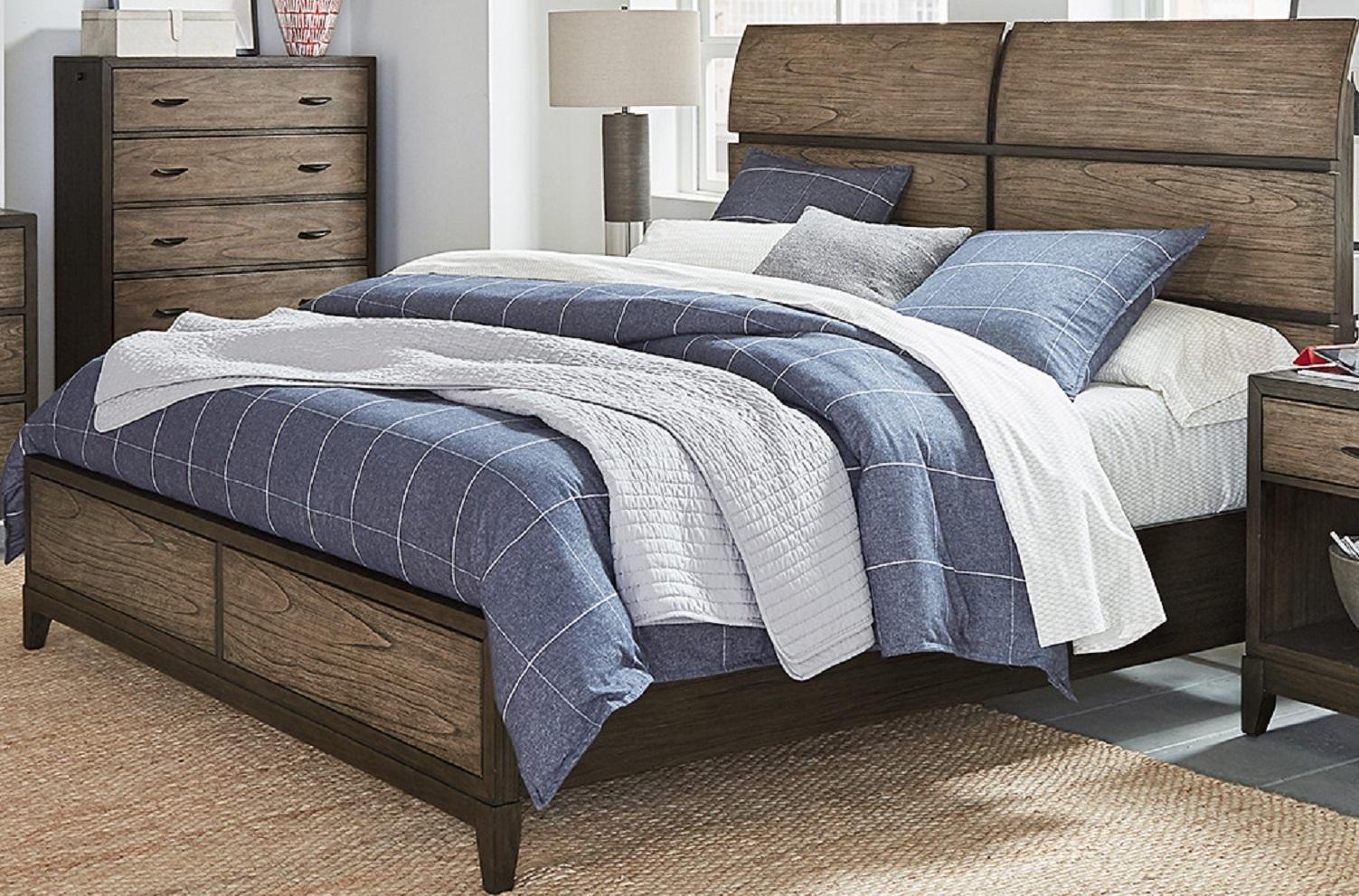 Aspenhome Westlake California King Sleigh Bed in Portobello