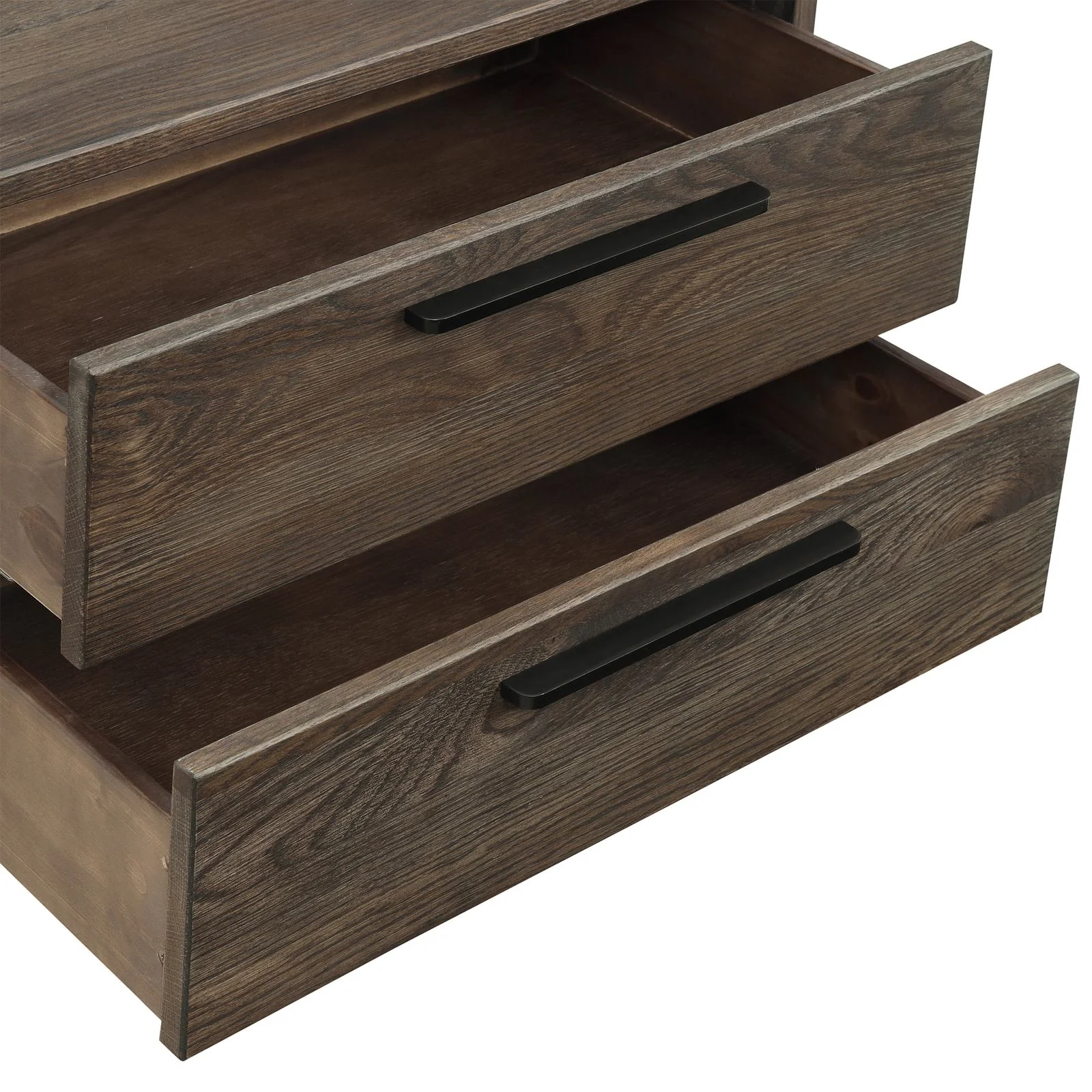 Astoria 3 Piece Queen Bedroom Set in Oak with Black Faux Leather - Image 7