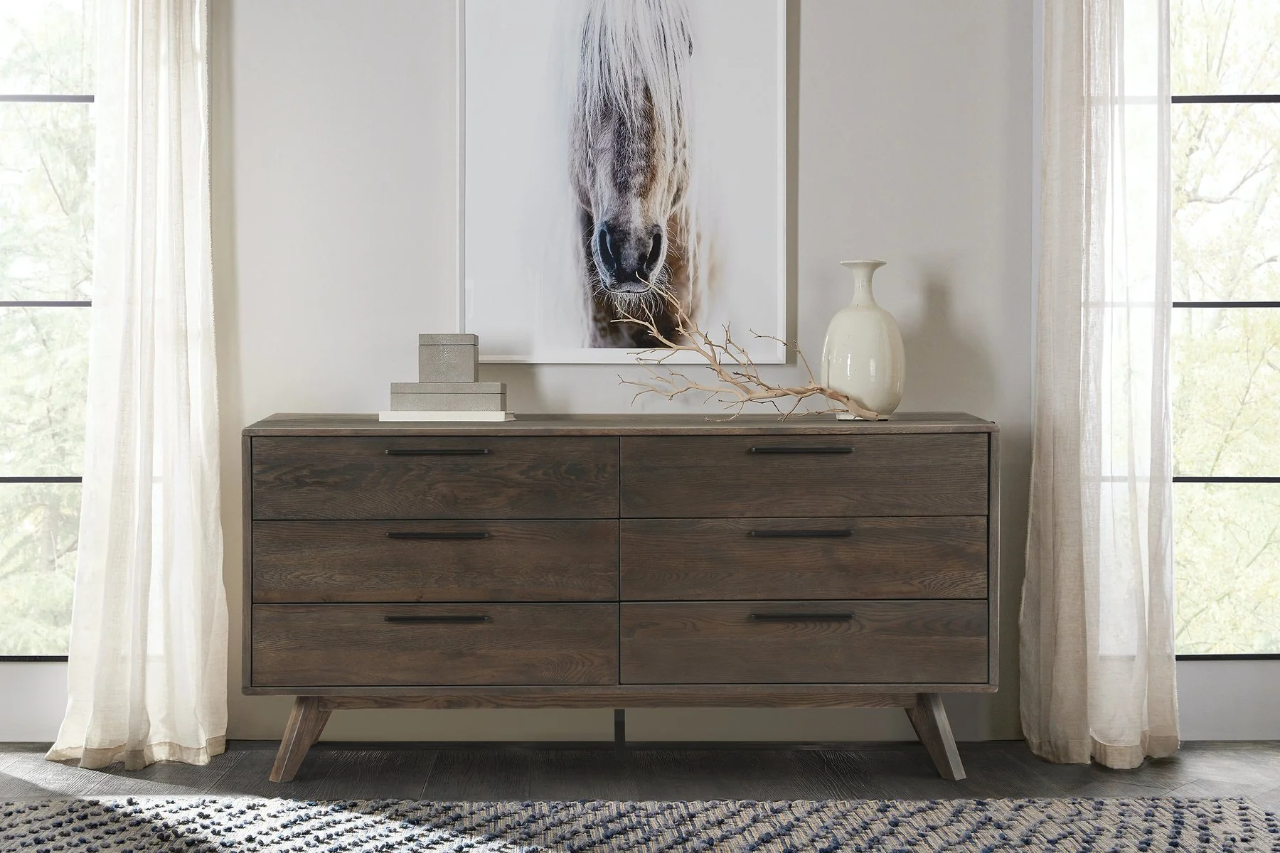 Astoria Oak Dresser for Bedroom with 6 Drawers - Image 11