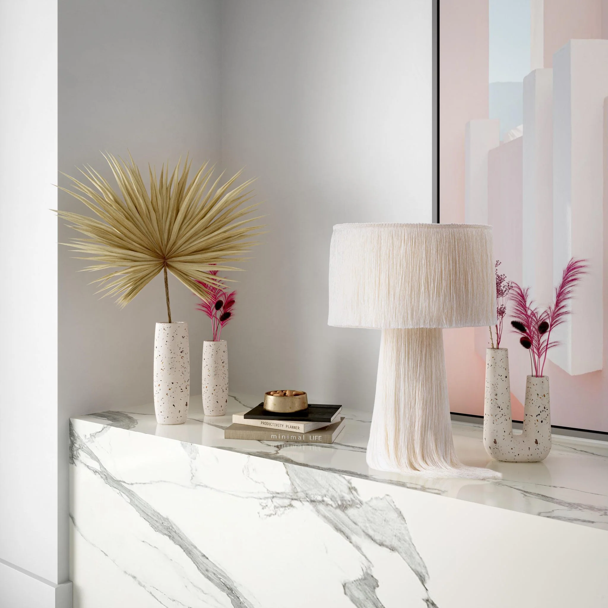 Atolla Cream Tassel Table Lamp - Image 2