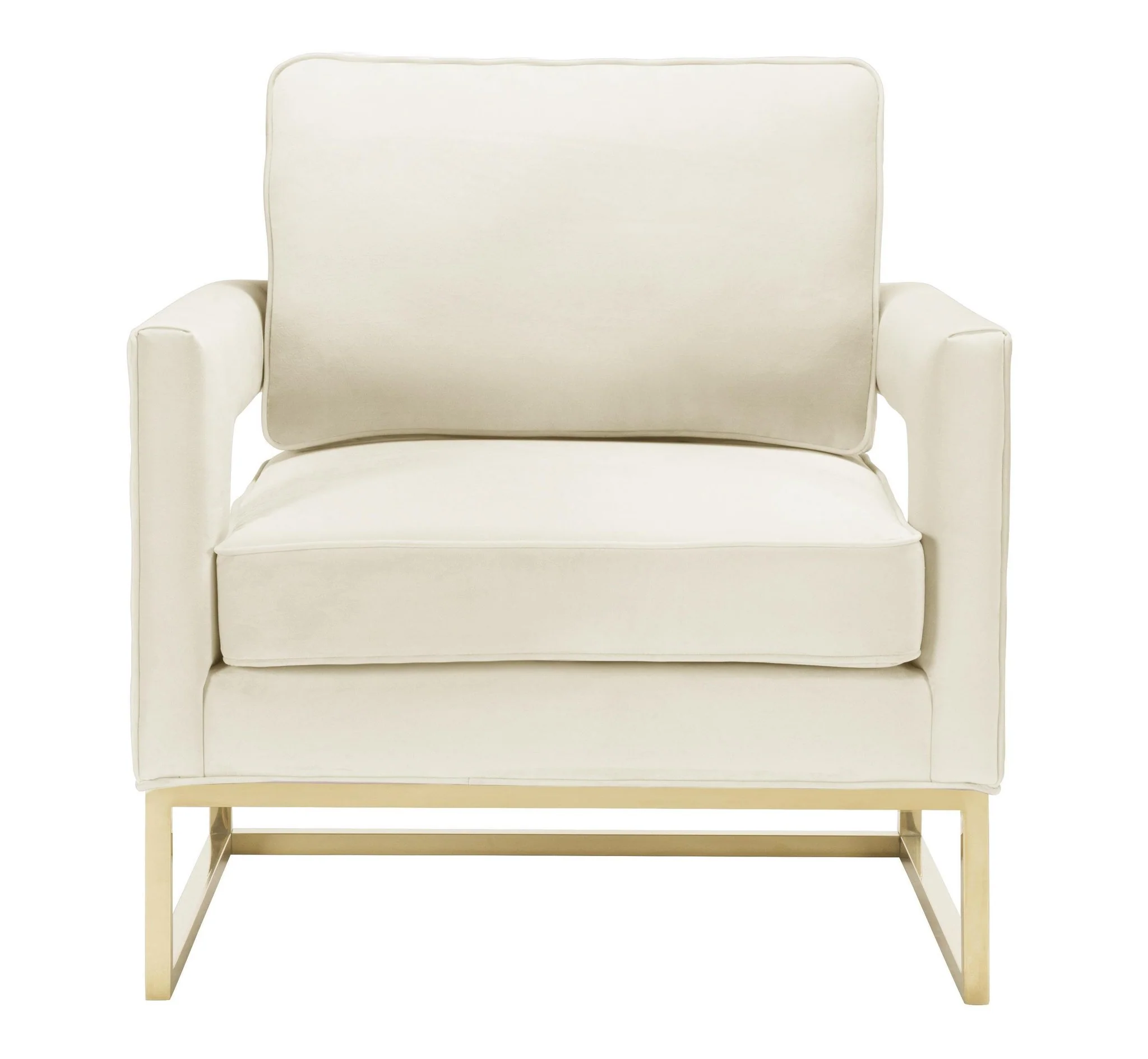 Avery Cream Velvet Chair - Image 3