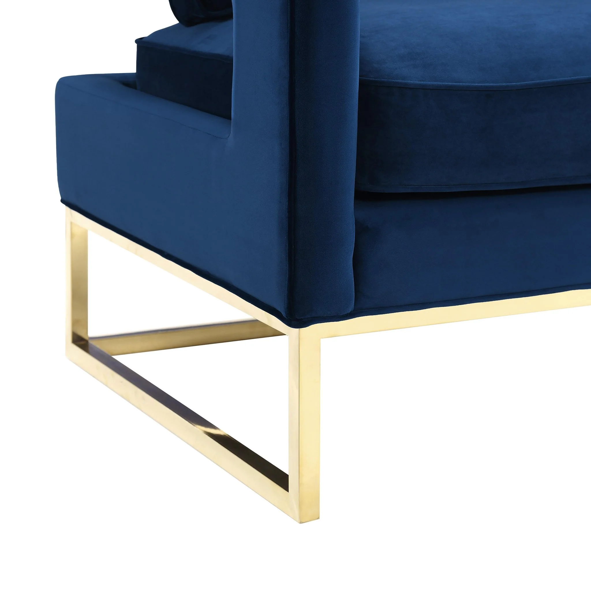 Avery Navy Velvet Chair - Image 5
