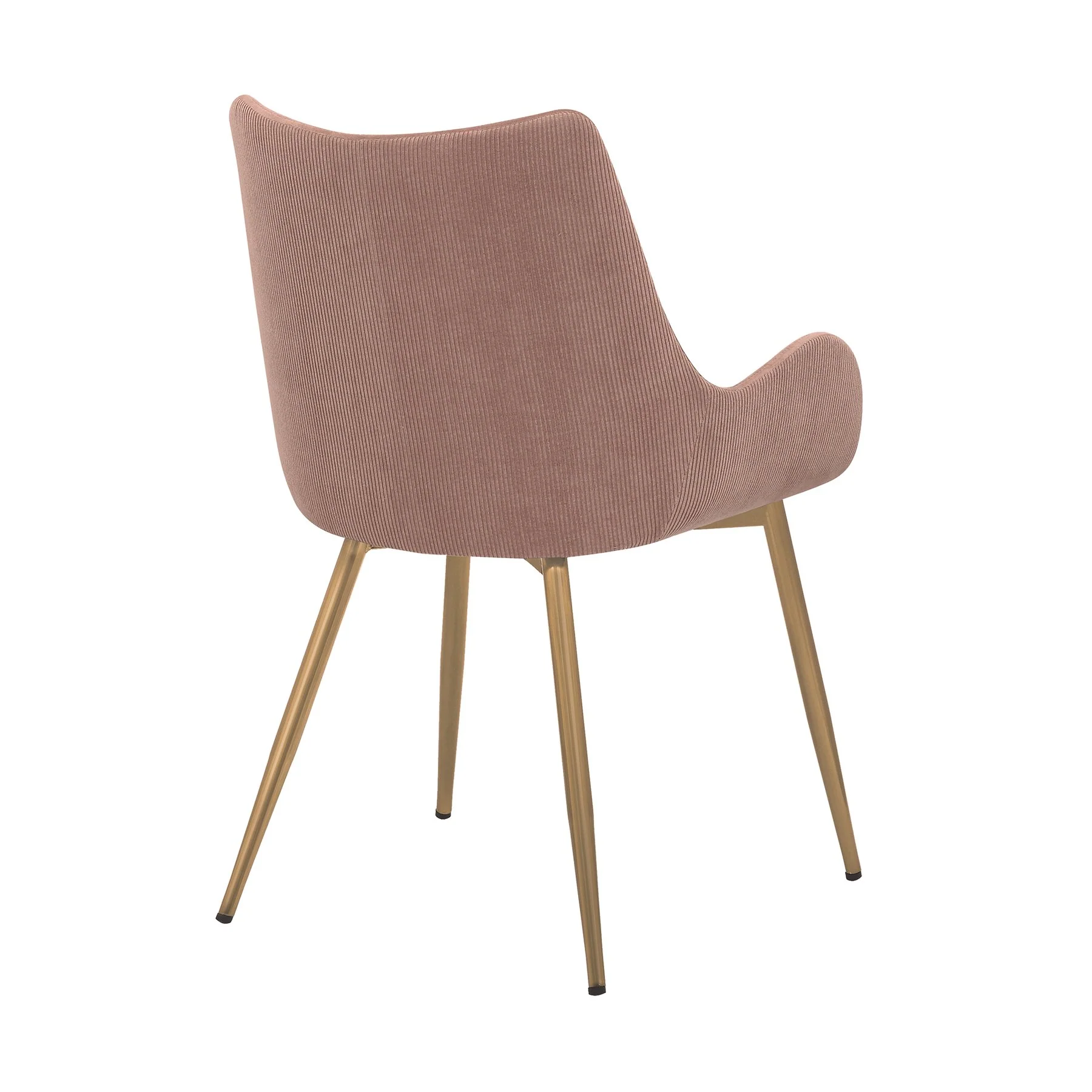 Avery Pink Fabric Dining Room Chair with Gold Legs - Image 4