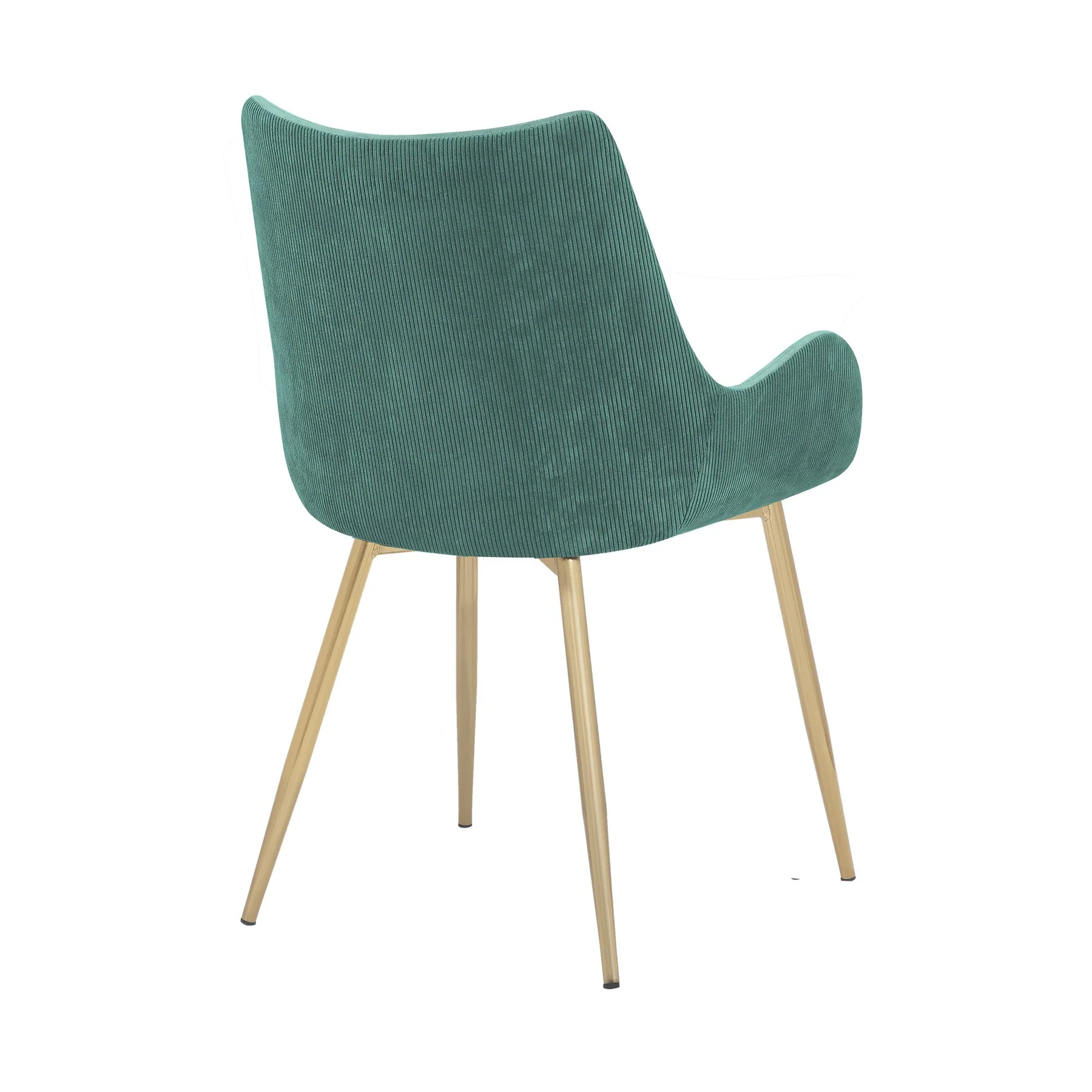 Avery Teal Fabric Dining Room Chair with Gold Legs - Image 4
