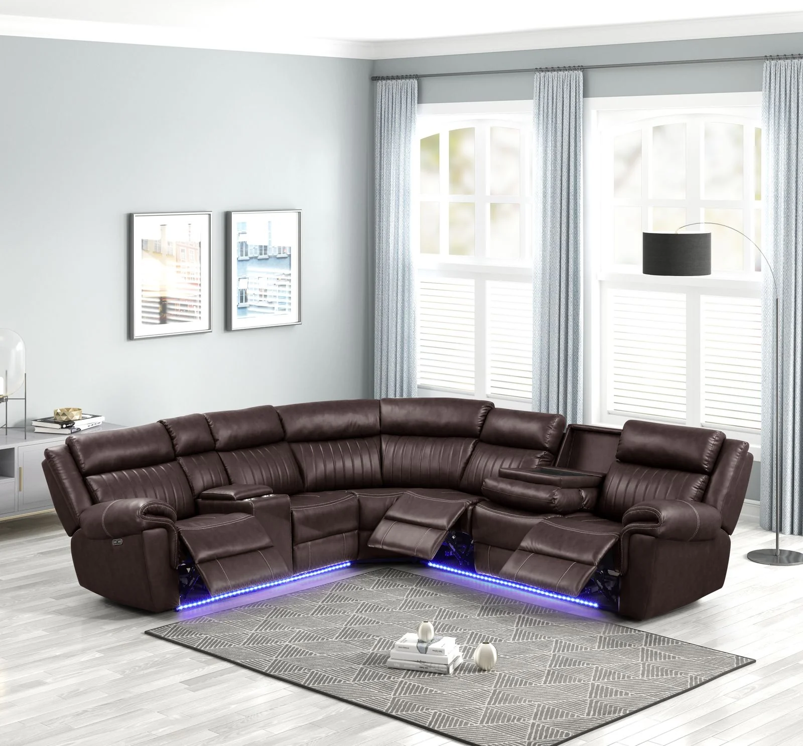 Aviator Sectional Brown