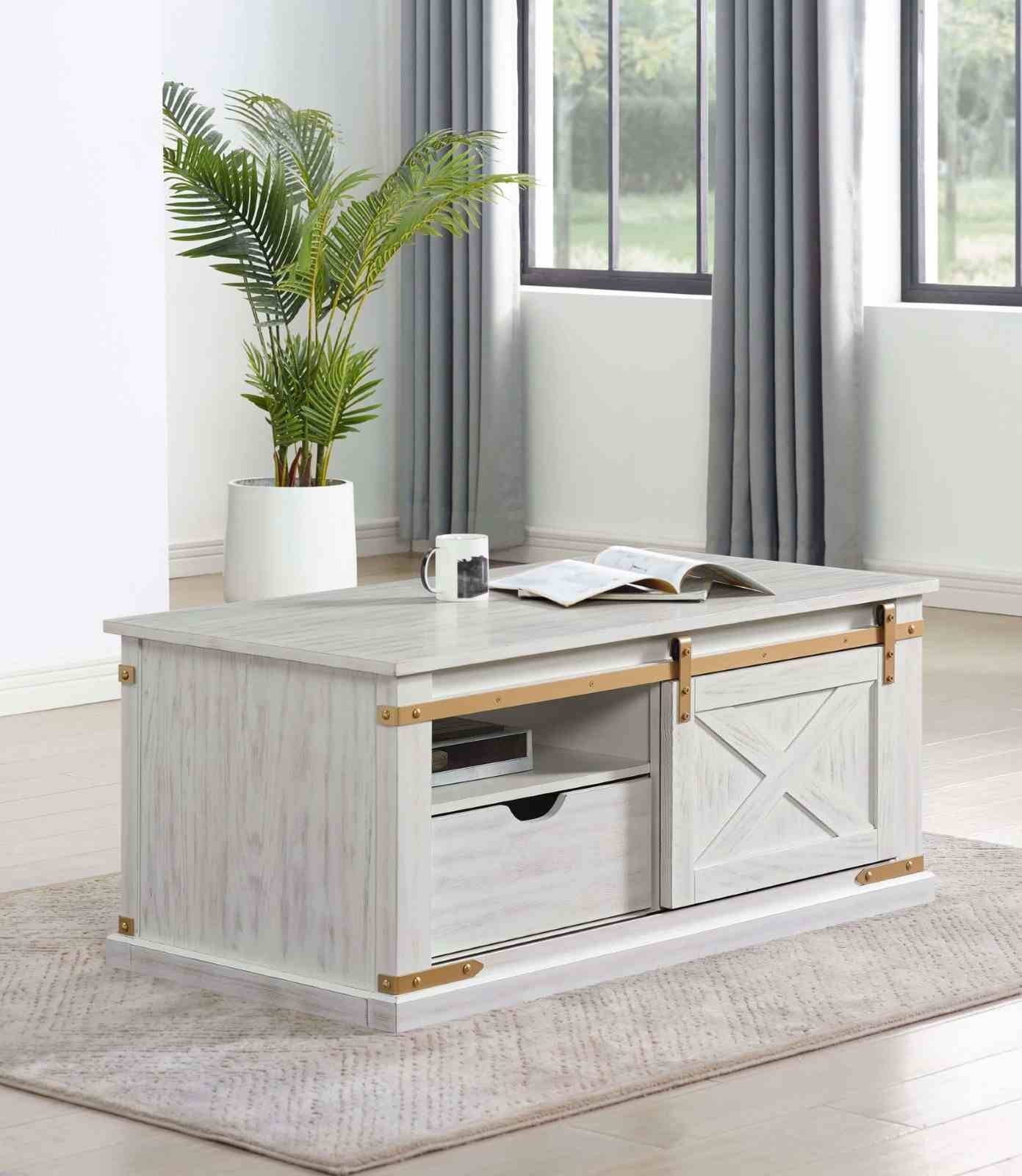 Bacerra Coffee Table, Antique White