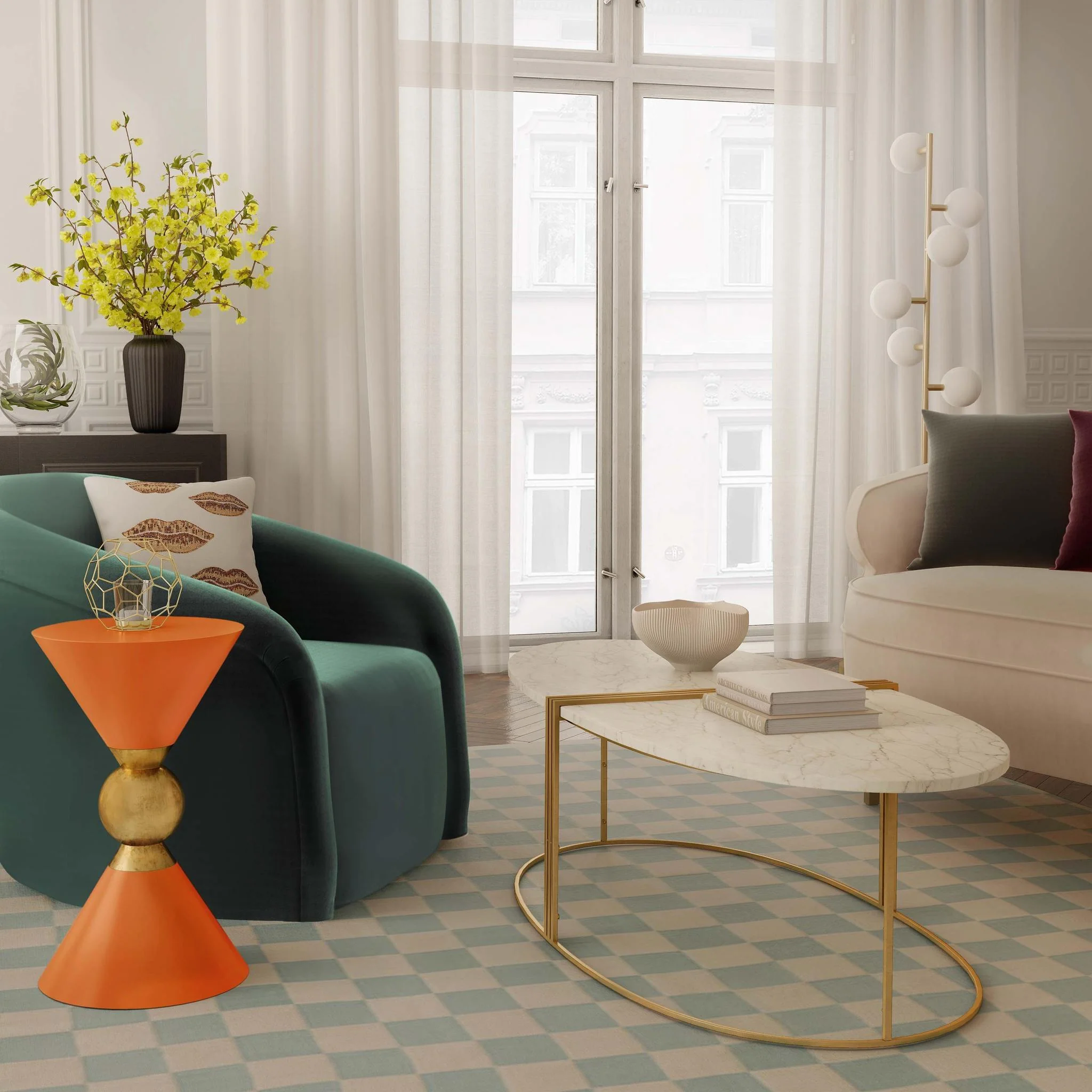Balhi Orange Side Table - Image 2