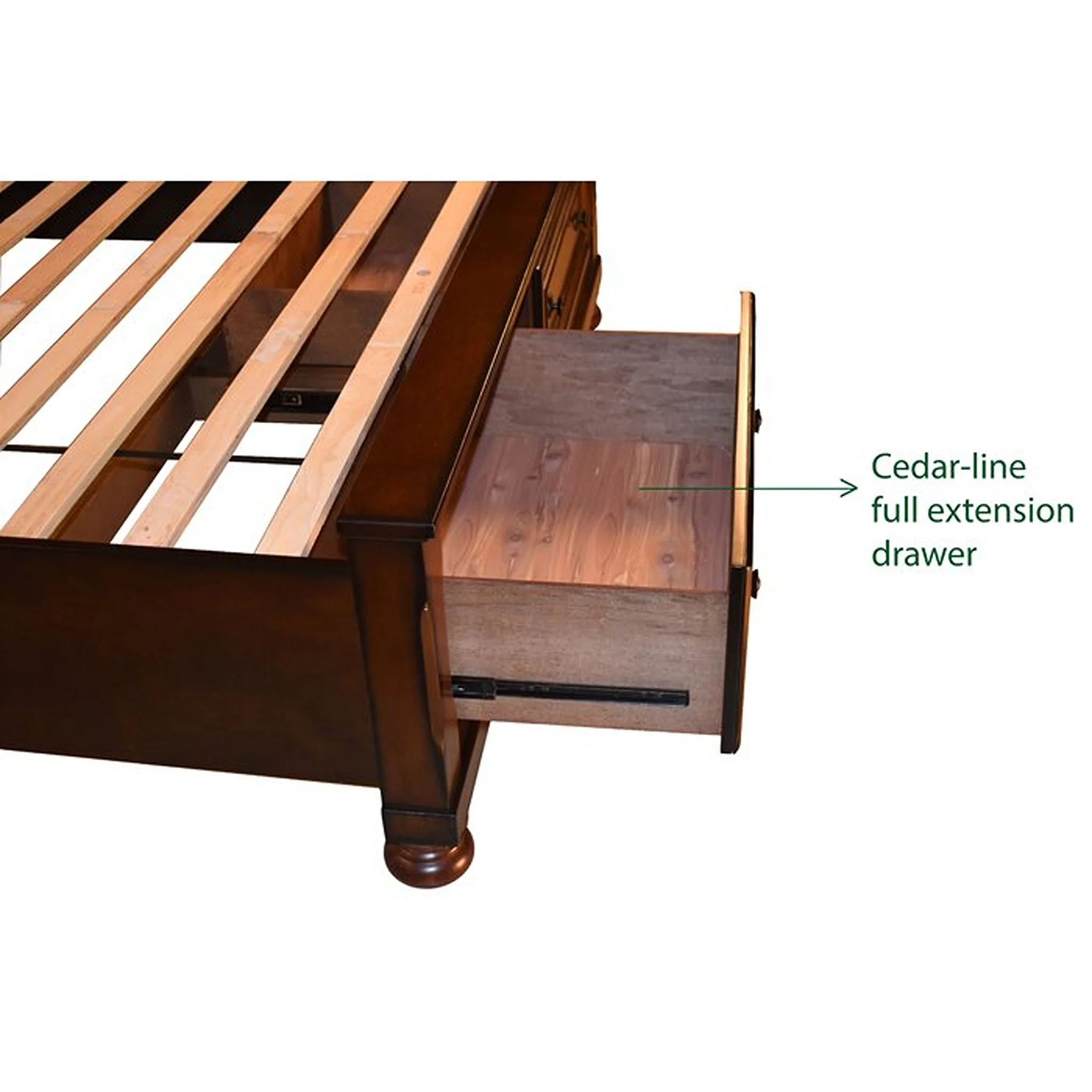 Baltimore King Bed Dark Walnut - Image 4