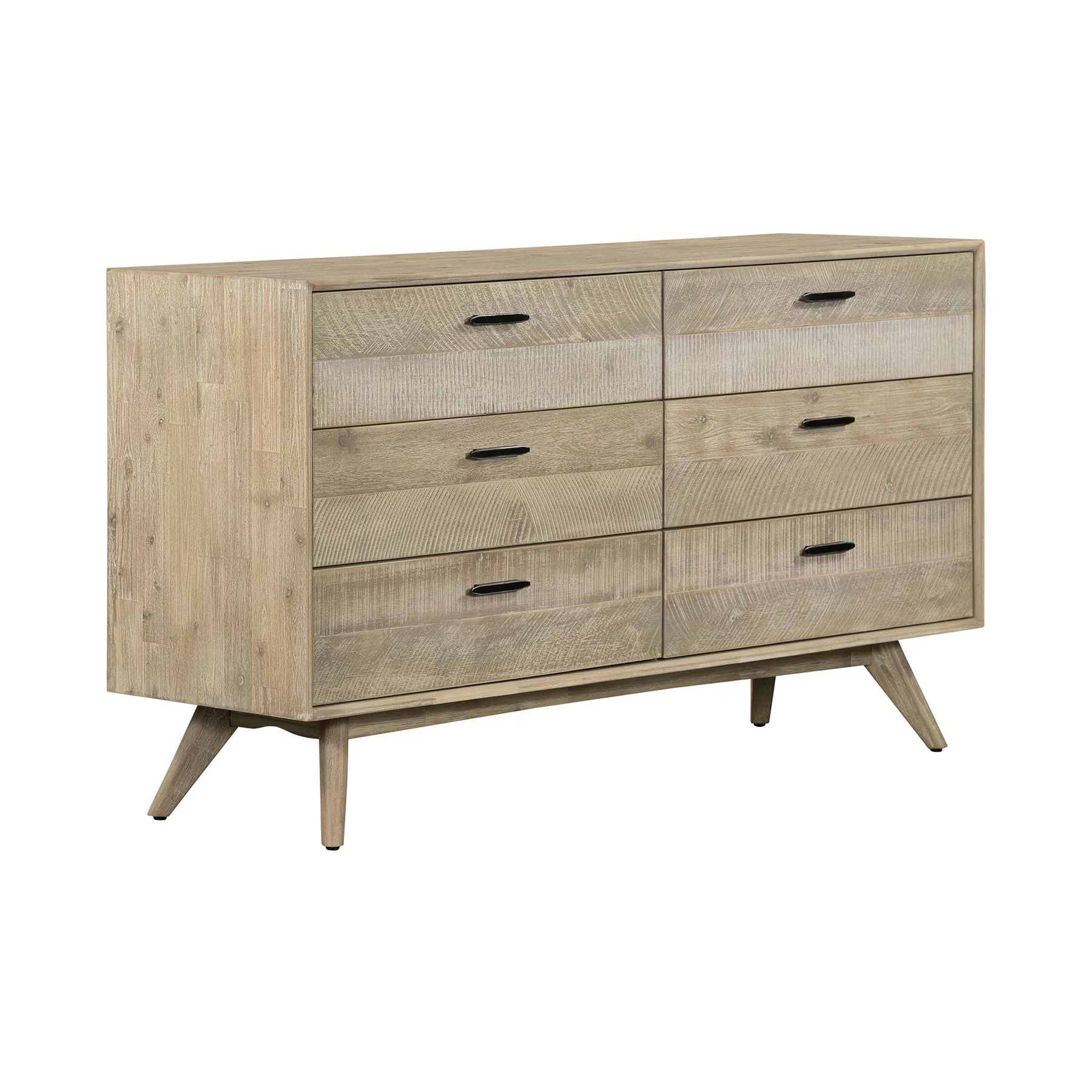 Baly 3 Piece Acacia King Platform Bed and Nightstands Bedroom Set - Image 4