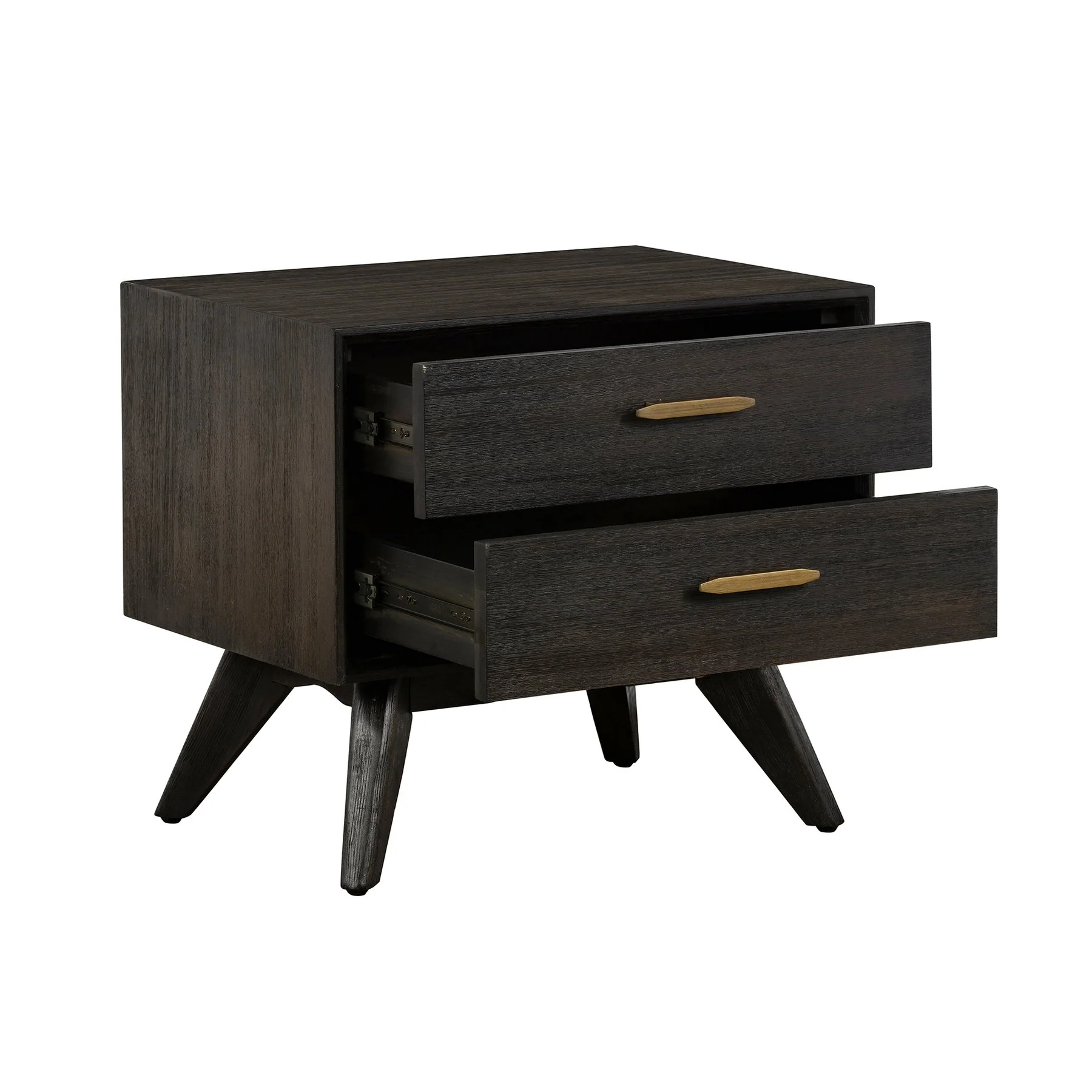 Baly 3 Piece Acacia Queen Loft Bed and Nightstands Bedroom Set - Image 4