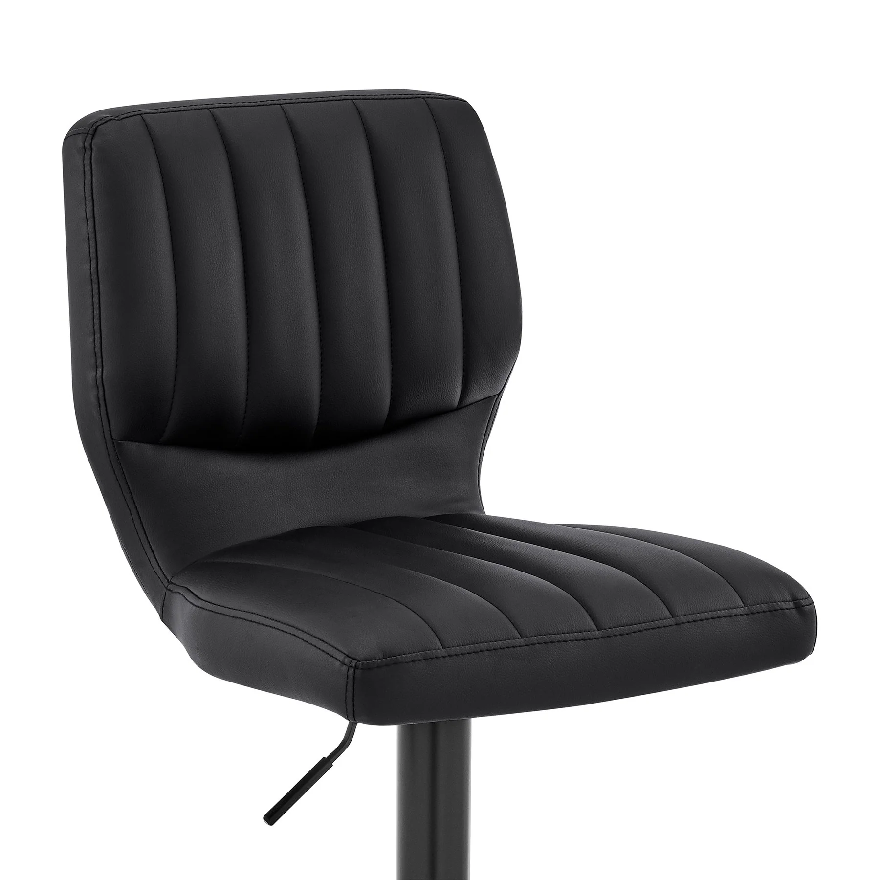 Bardot Adjustable Height Black Faux Leather Swivel Bar Stool - Image 6