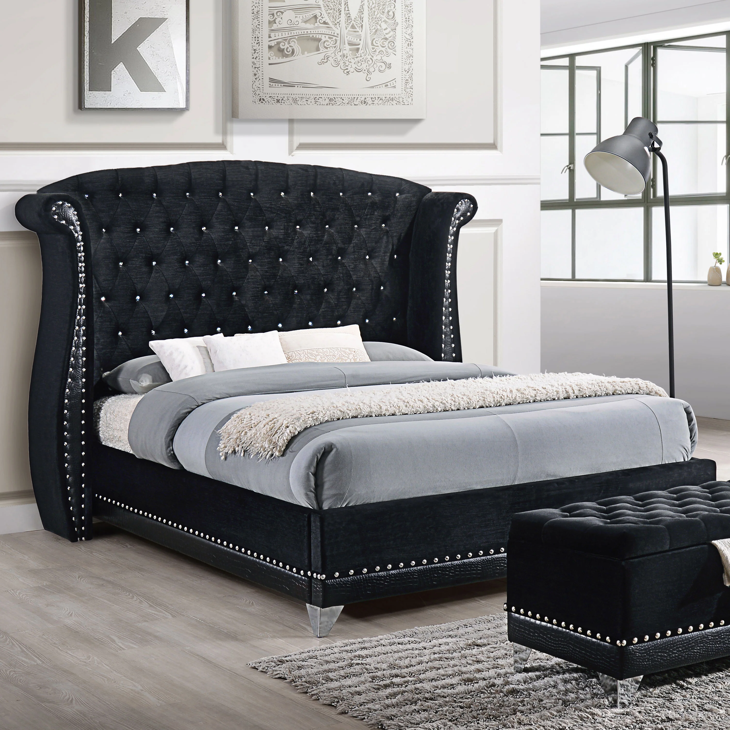 Barzini Wingback Platform Bed - Image 10