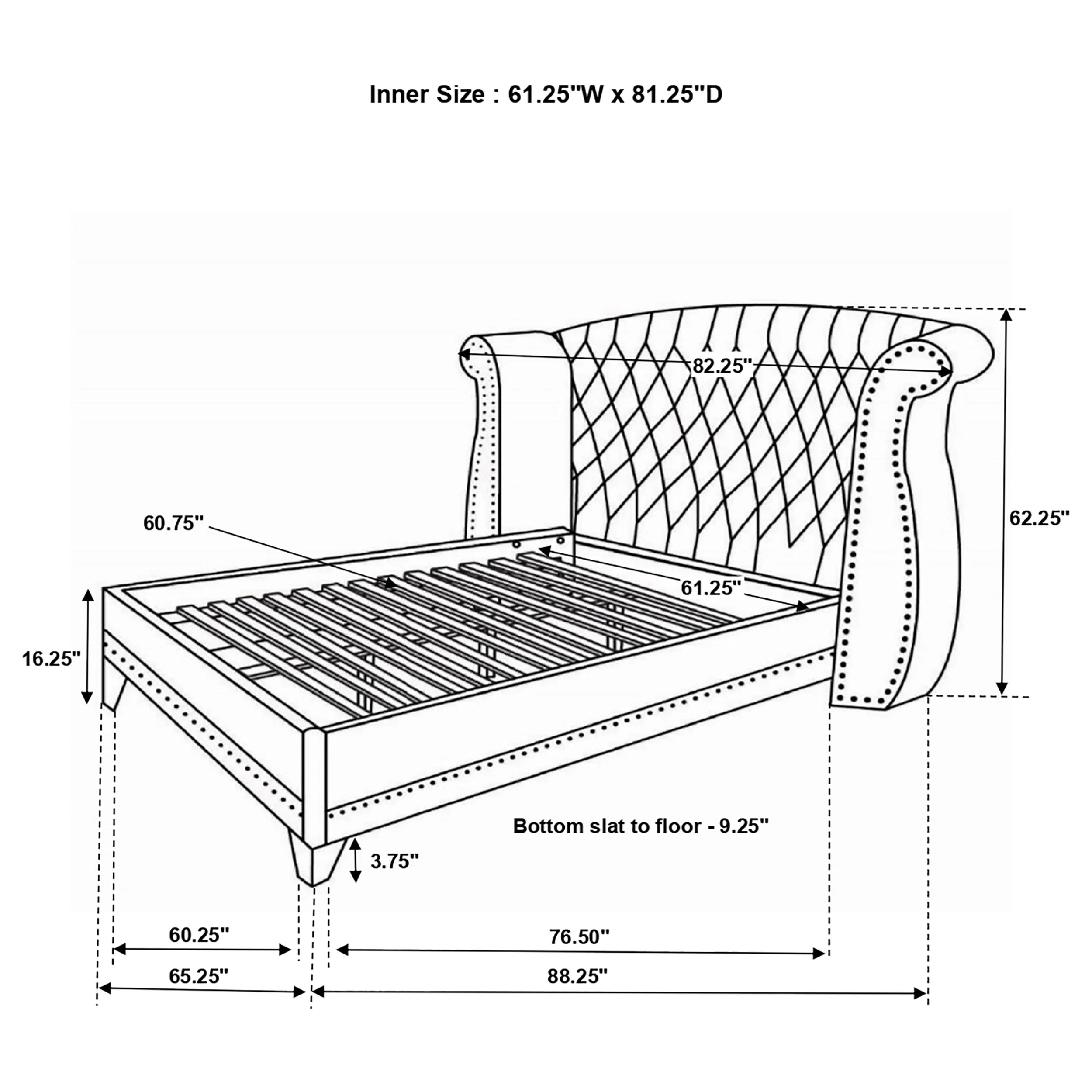 Barzini Wingback Platform Bed - Image 15