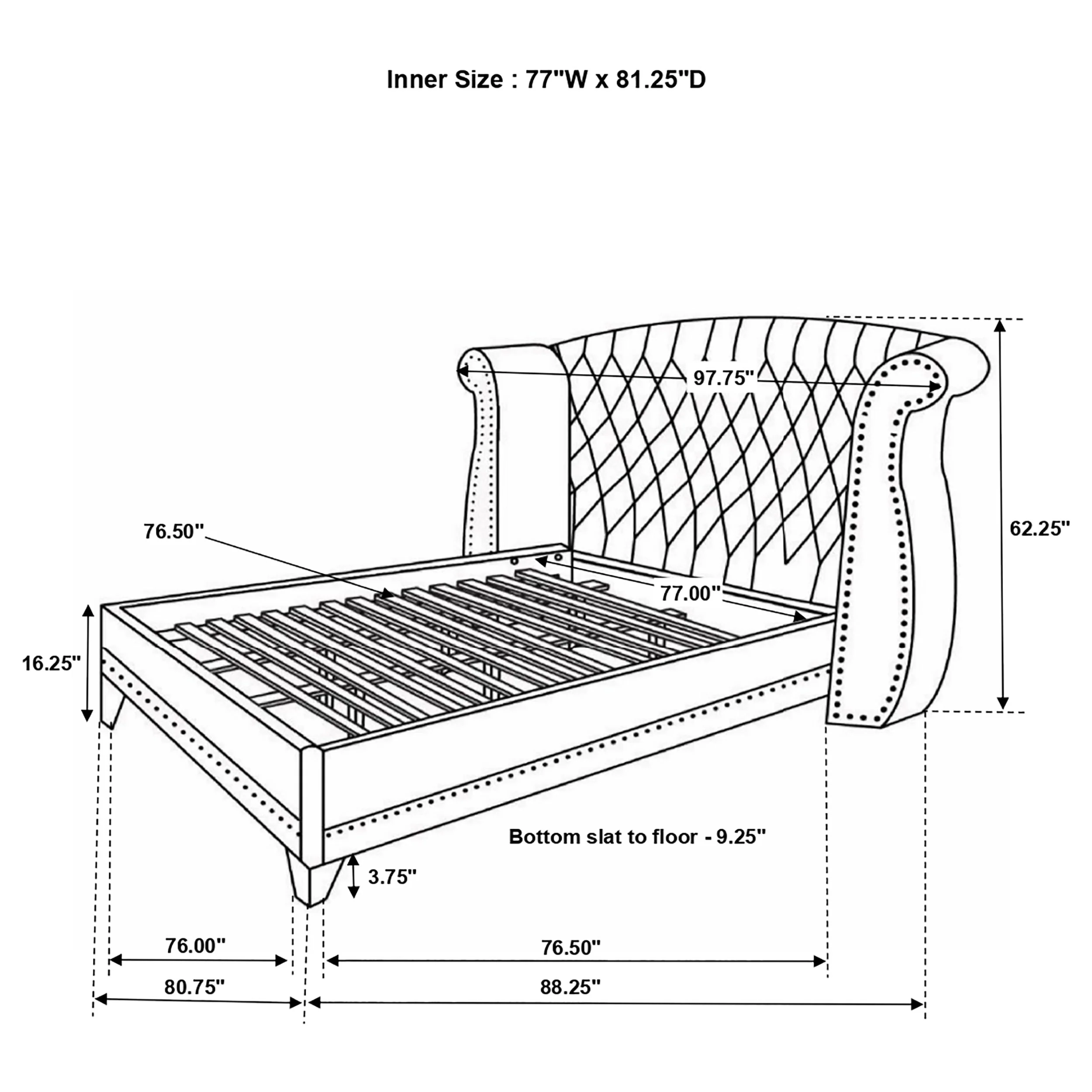 Barzini Wingback Platform Bed - Image 20