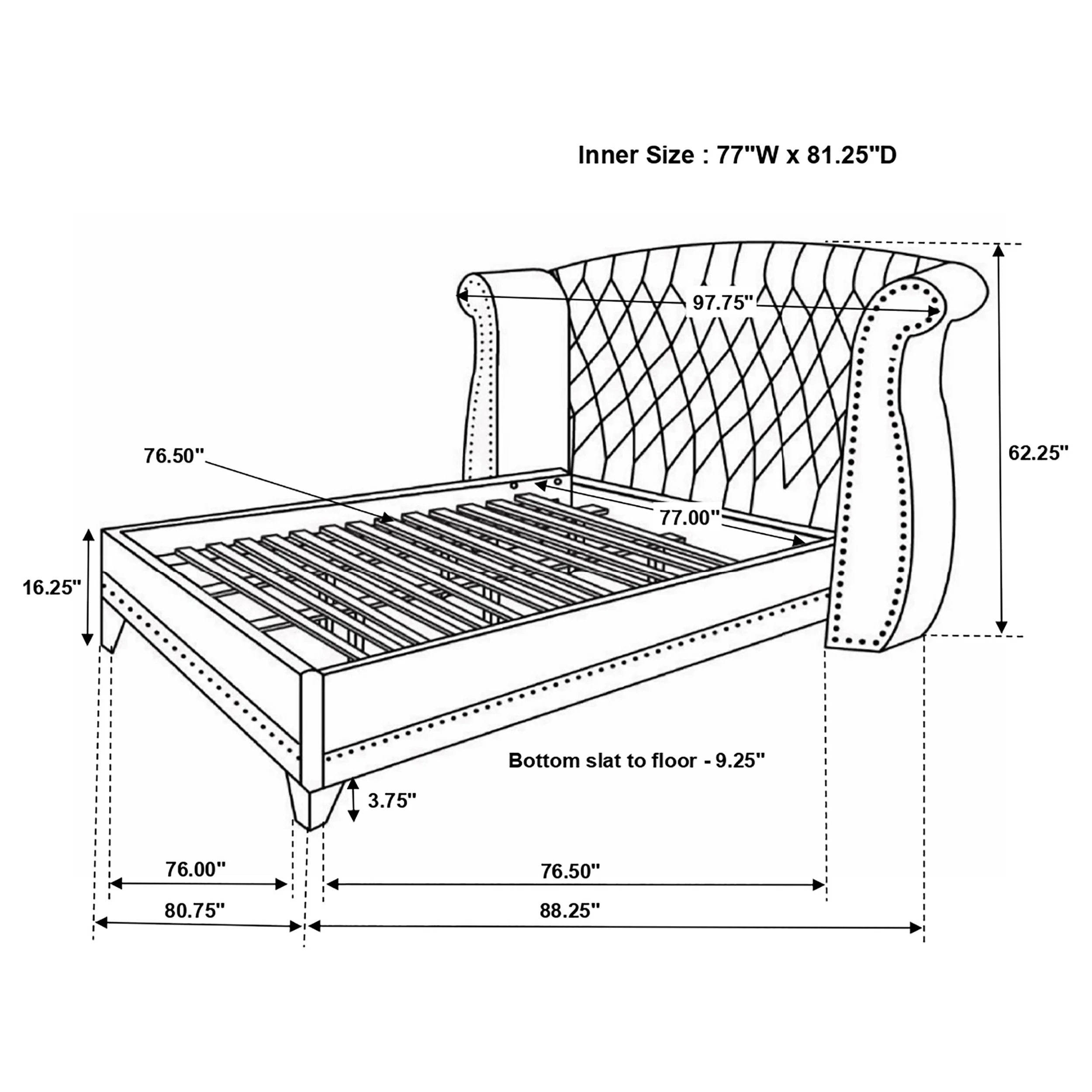 Barzini Wingback Platform Bed - Image 7