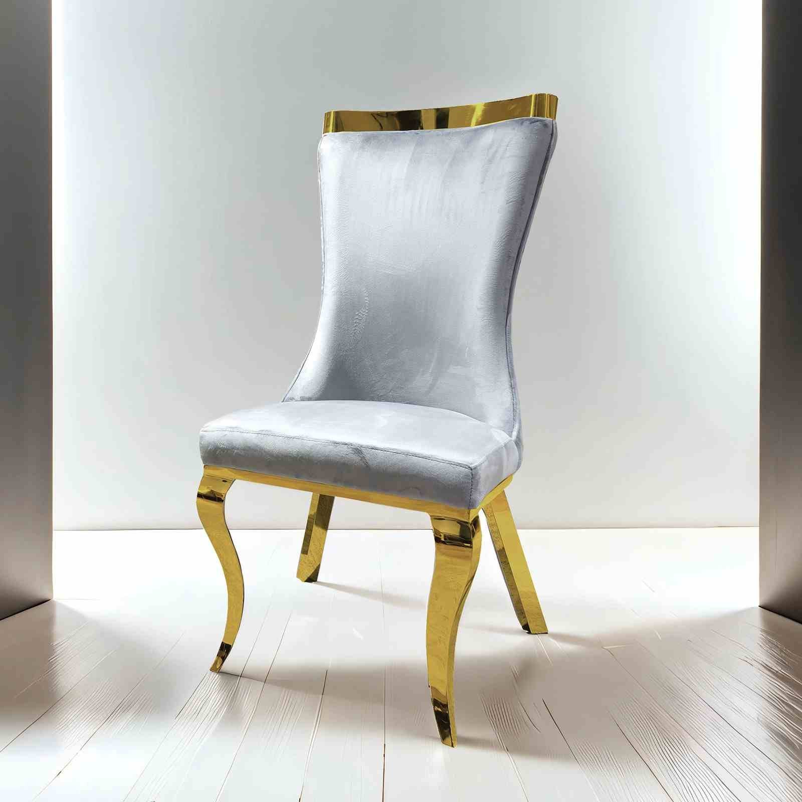 Basilicata Side Chair (2/CTN), Gold/Gray