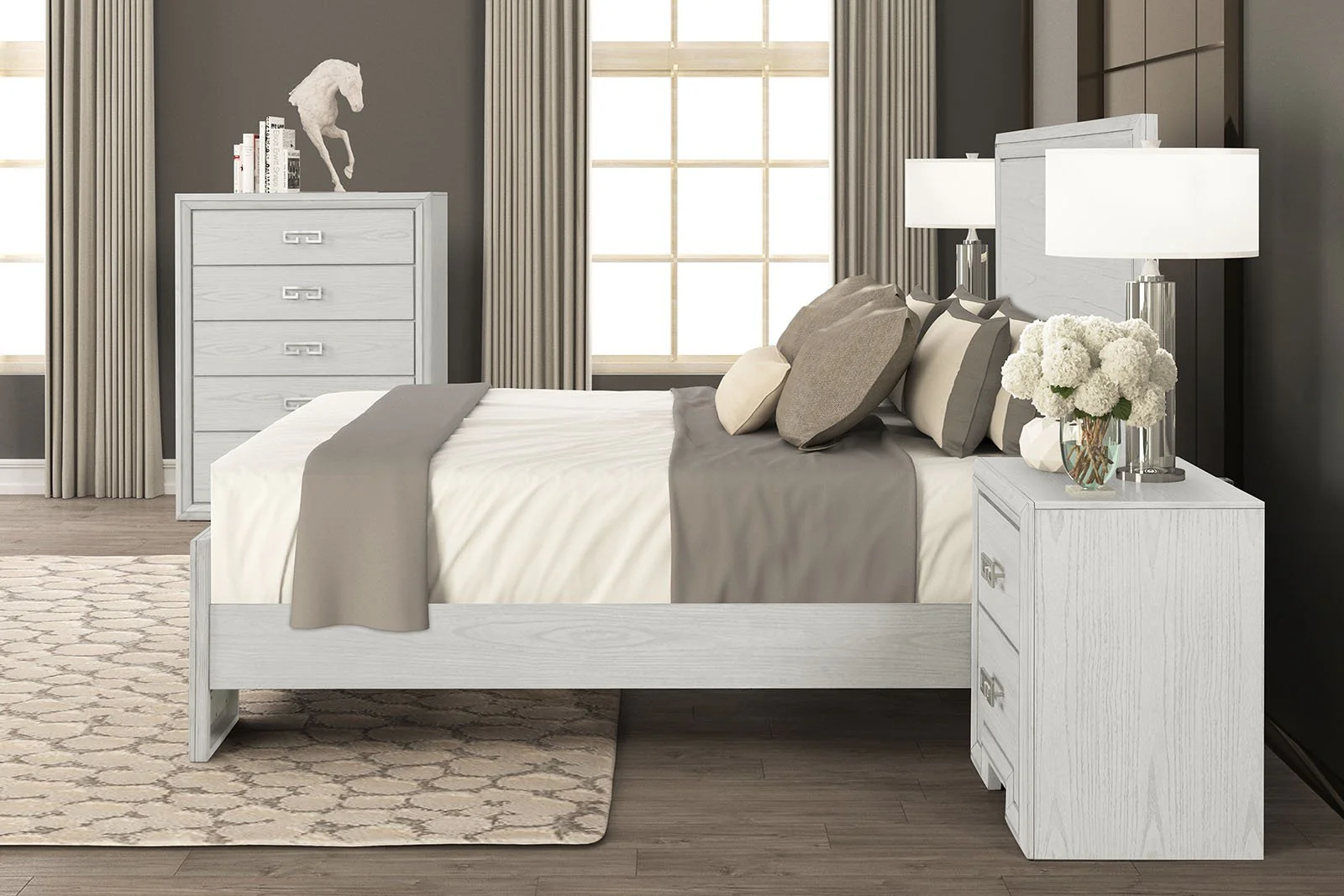 Basilone 5 Pc. Queen Bedroom Set w/ 2NS - Image 3