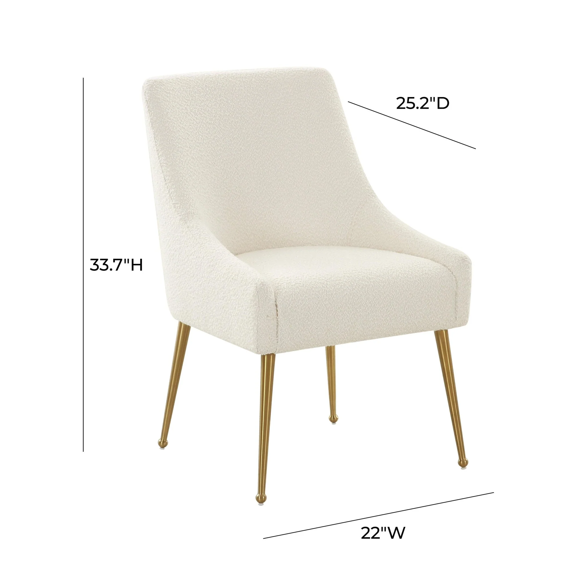 Beatrix Cream Performance Boucle Side Chair - Image 6