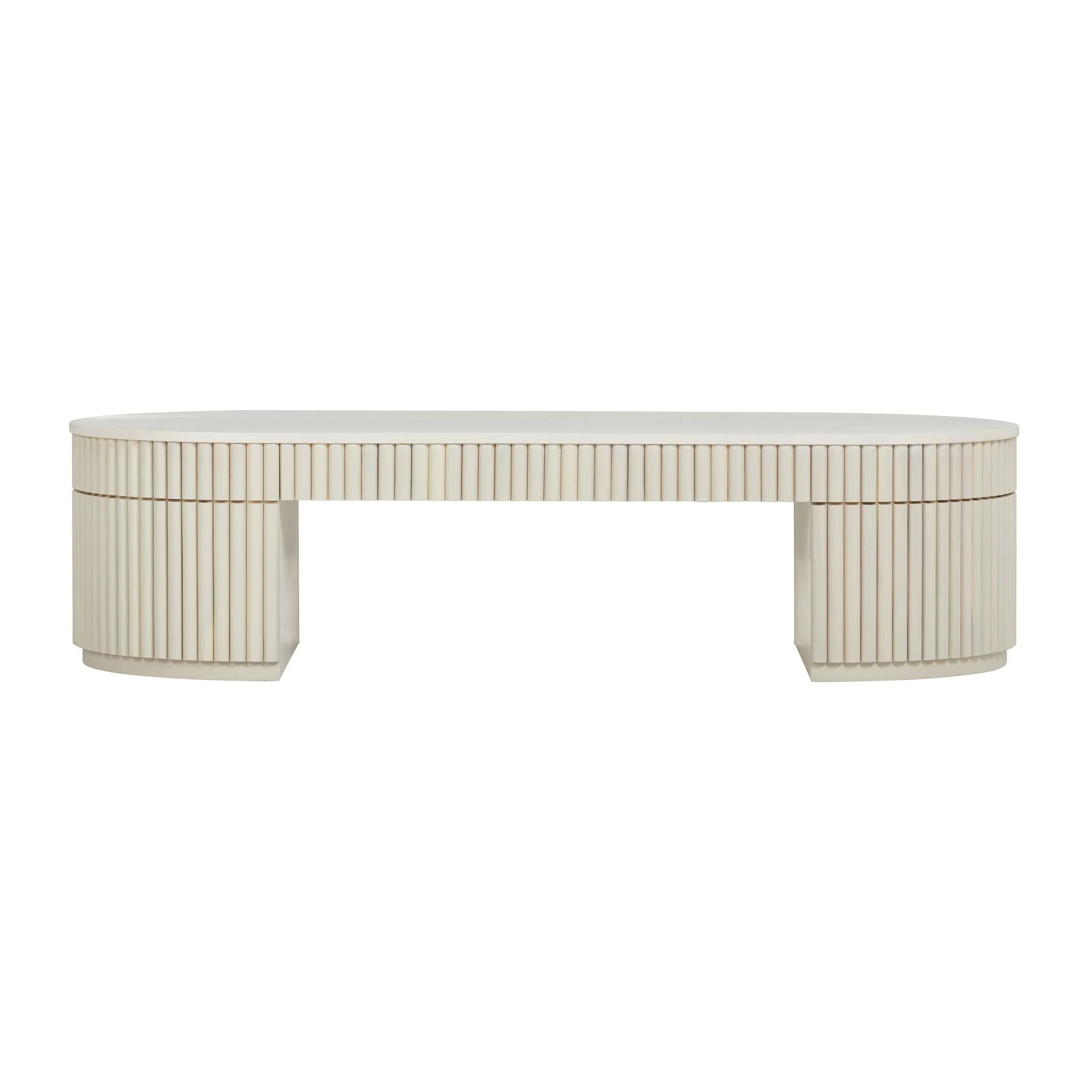 Bella Cream Oval Coffee Table - Image 2