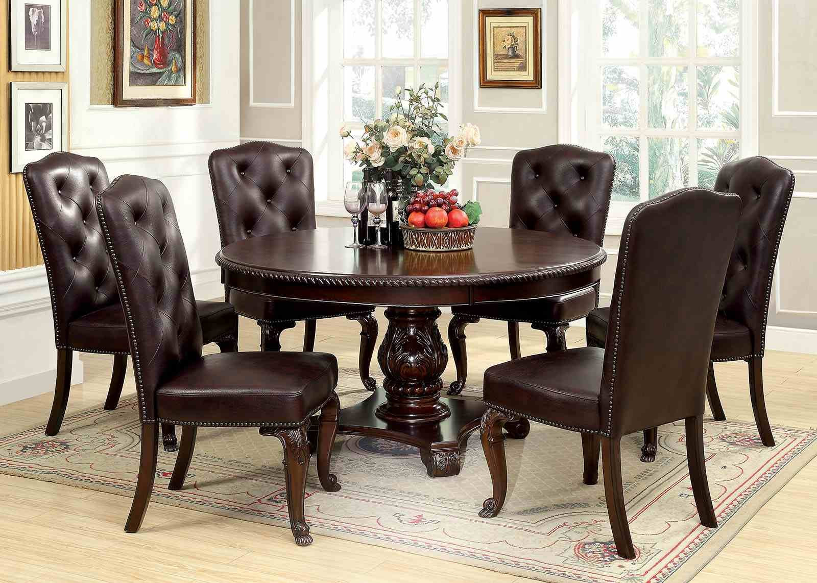 Bellagio Table + 6 Leatherette Chairs