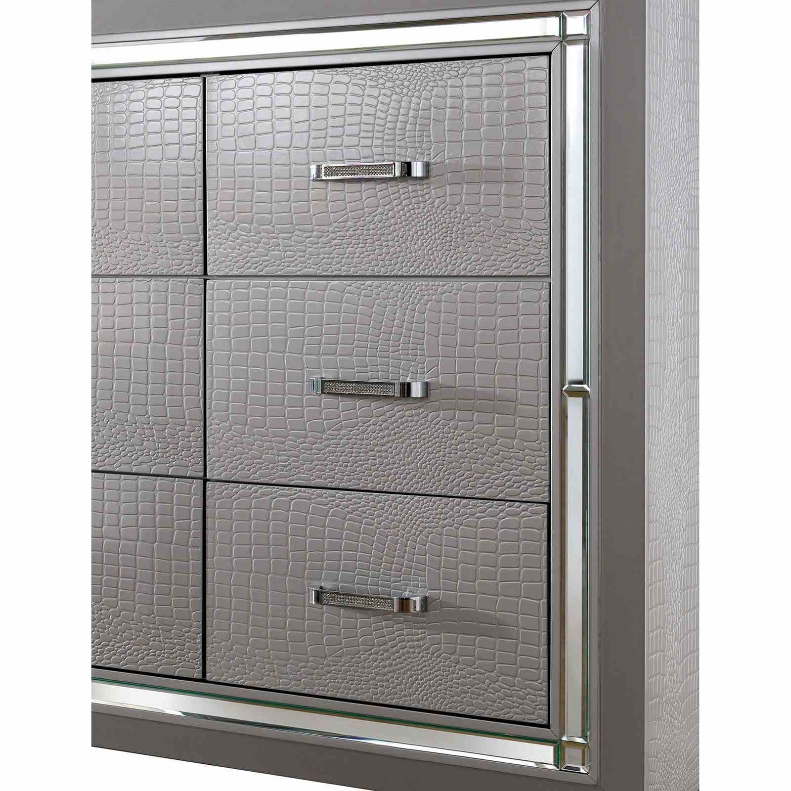 Bellanova Queen Bed, Silver - Image 5