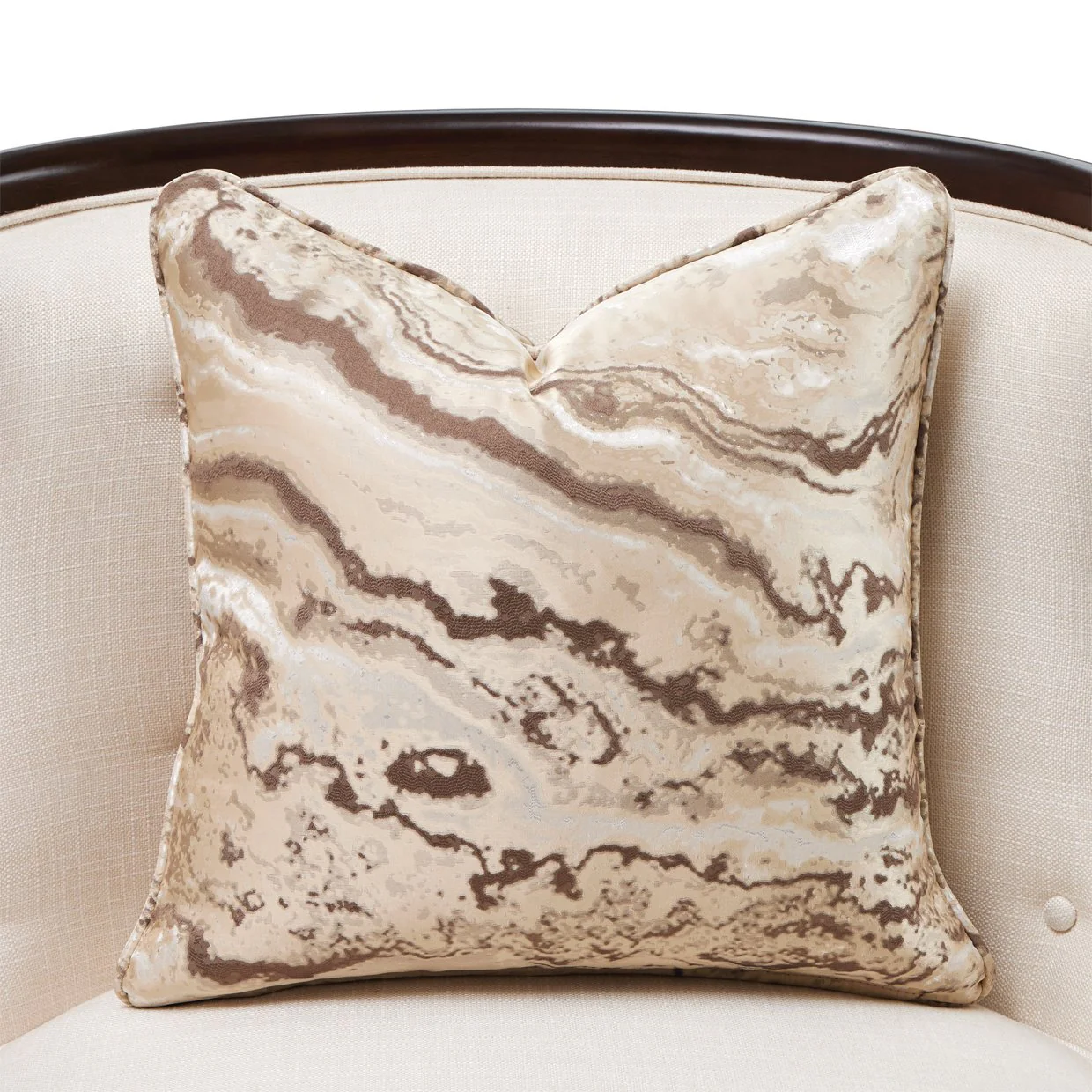 Belmont Place Accent Chair - Cream/Espresso - Image 11
