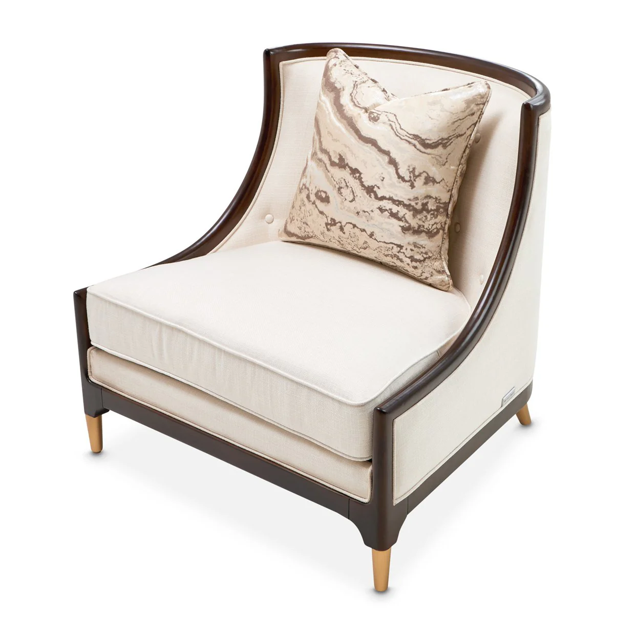 Belmont Place Accent Chair - Cream/Espresso - Image 17