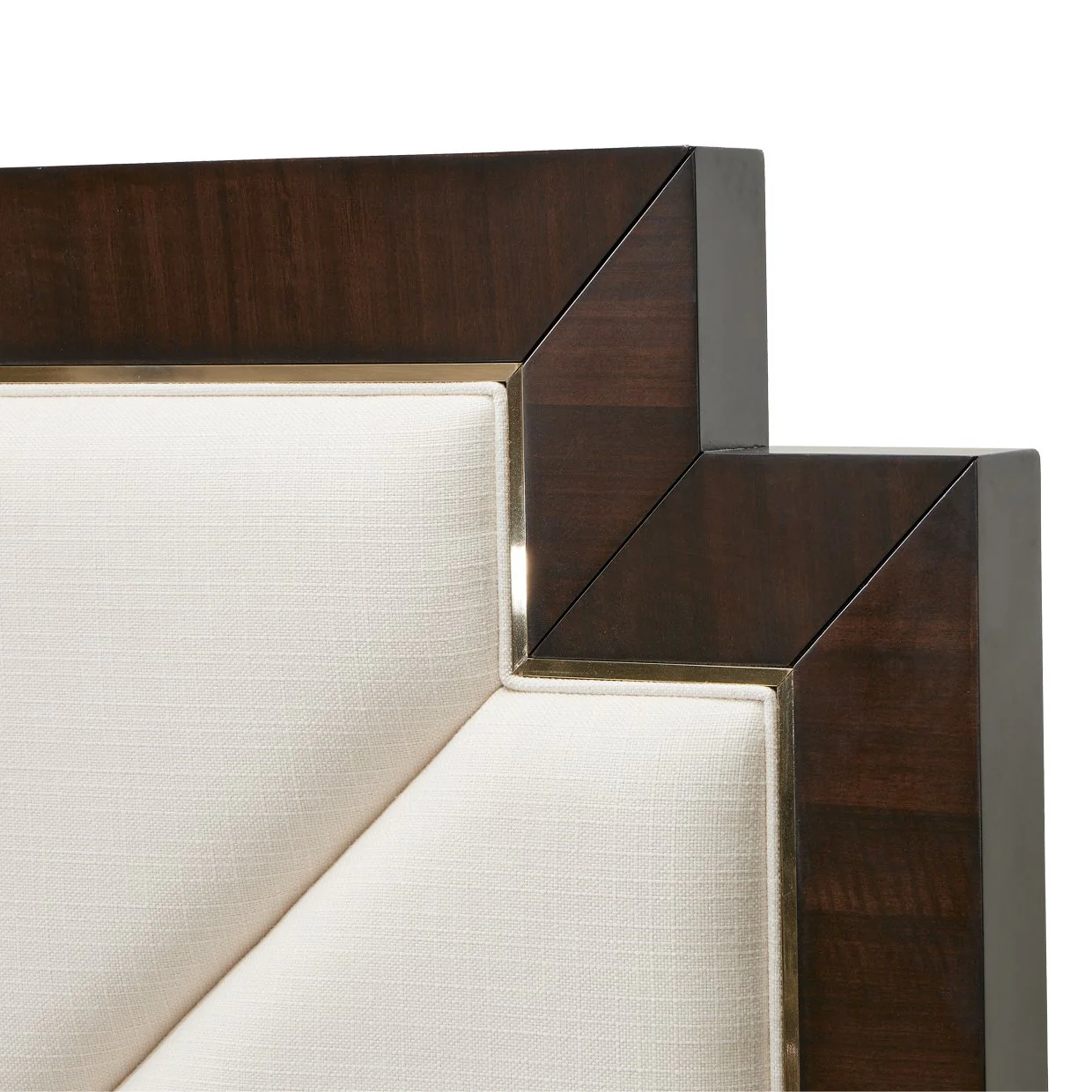 Belmont Place Eastern King Upholstered Bed - Cream/Espresso - Image 7