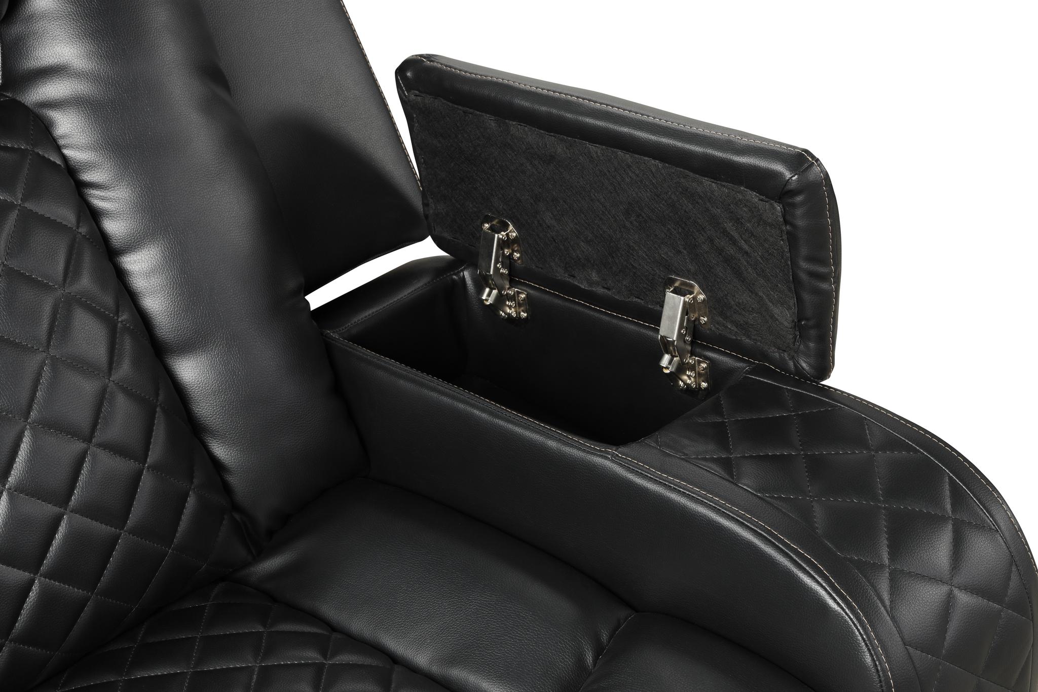 Benz 2PC Living Room Set Black - Image 16