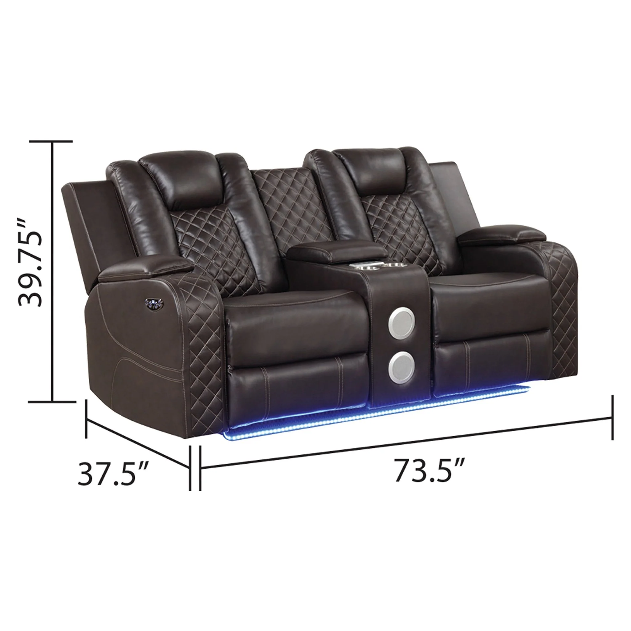 Benz 2PC Living Room Set Brown - Image 7