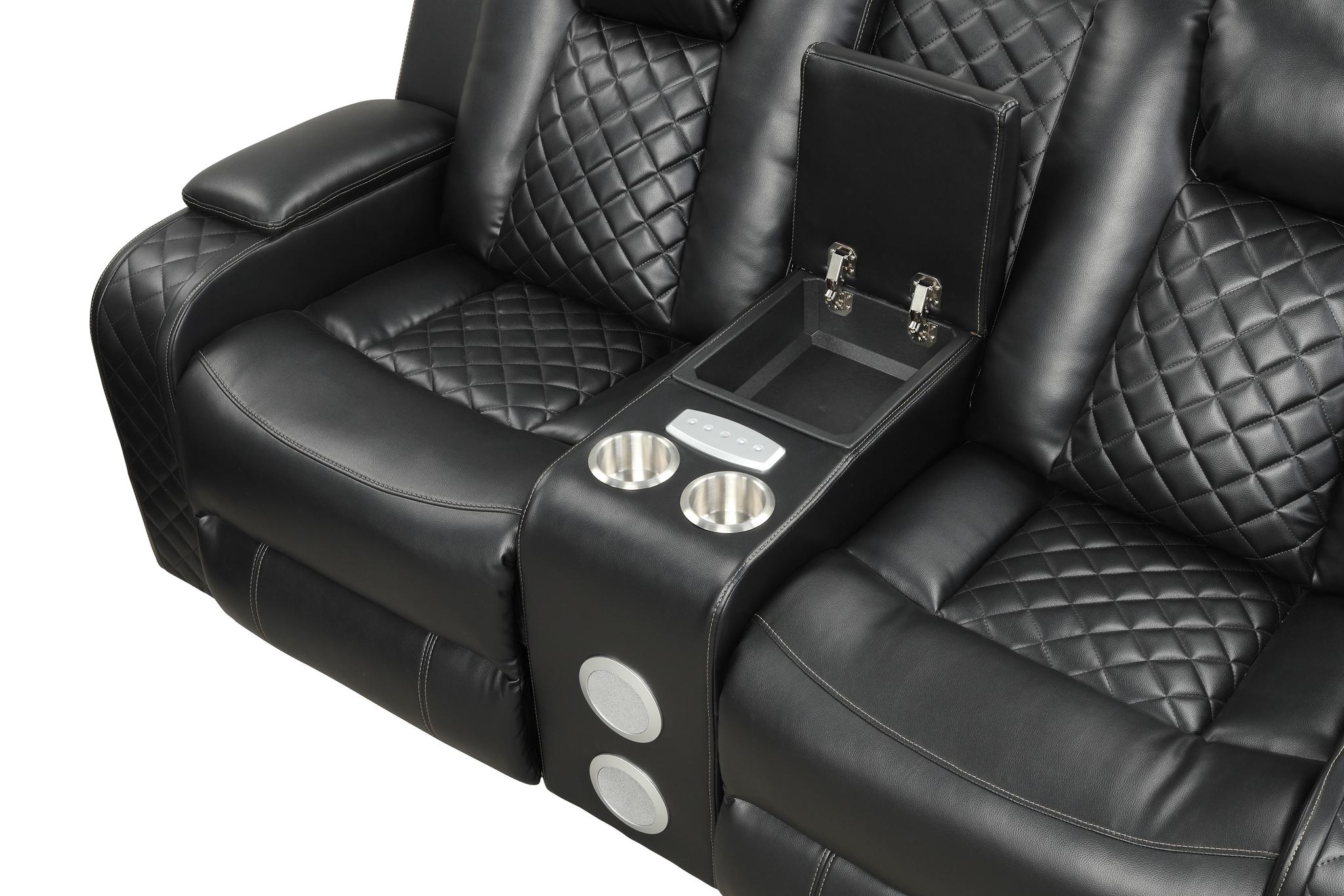 Benz 3 PC Living Room Set Black - Image 13