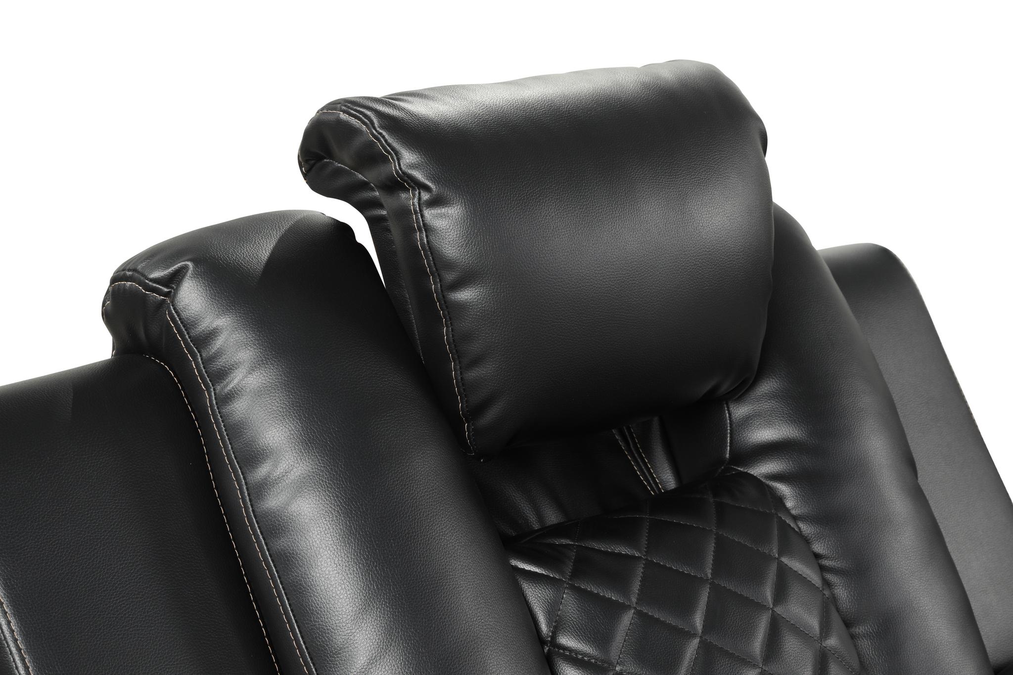 Benz 3 PC Living Room Set Black - Image 17