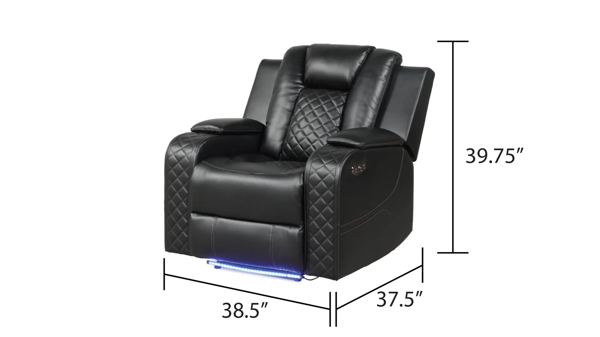 Benz Reclining Chair Black - Image 2